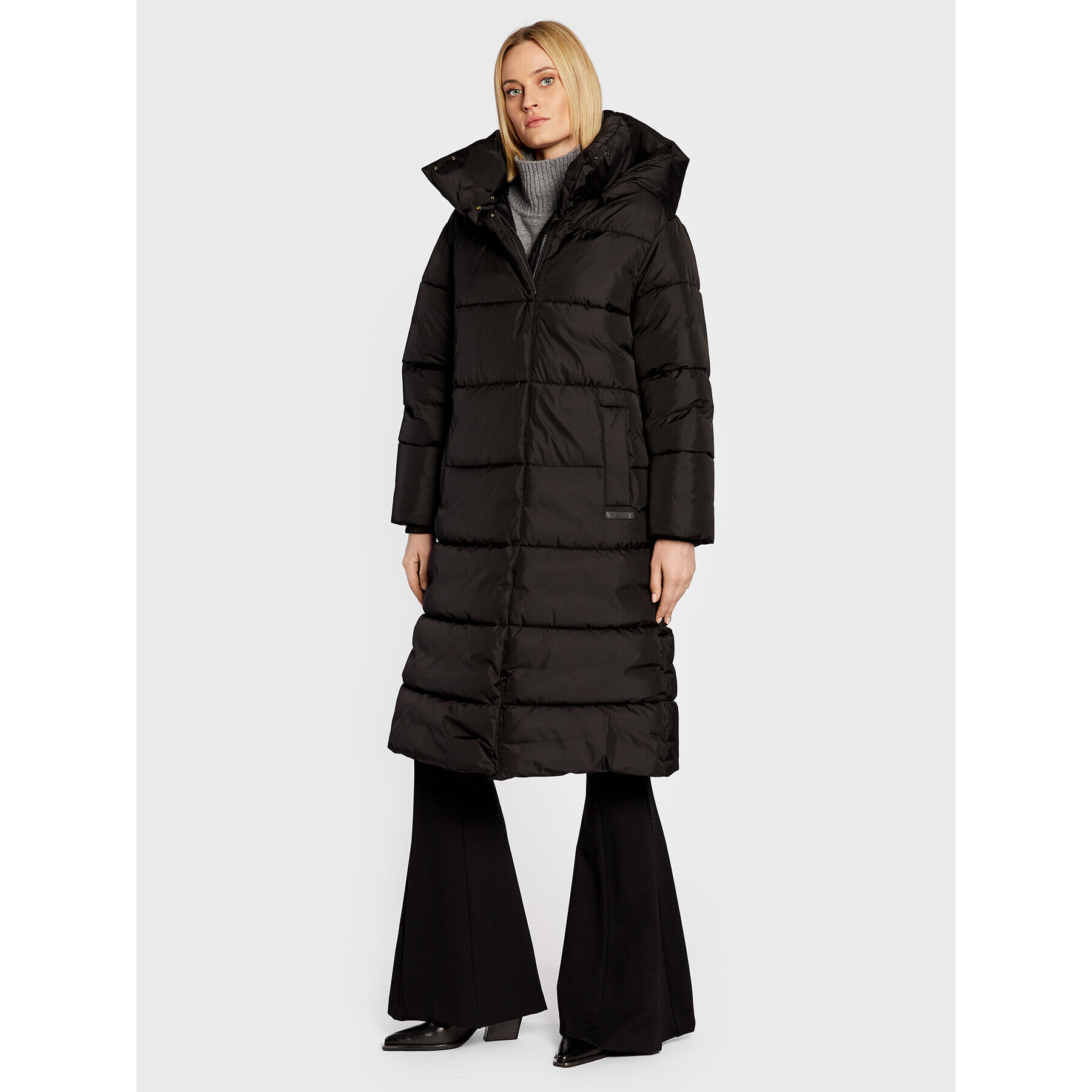 Trussardi Pehelykabát 56S00792 Fekete Relaxed Fit - Pepit.hu