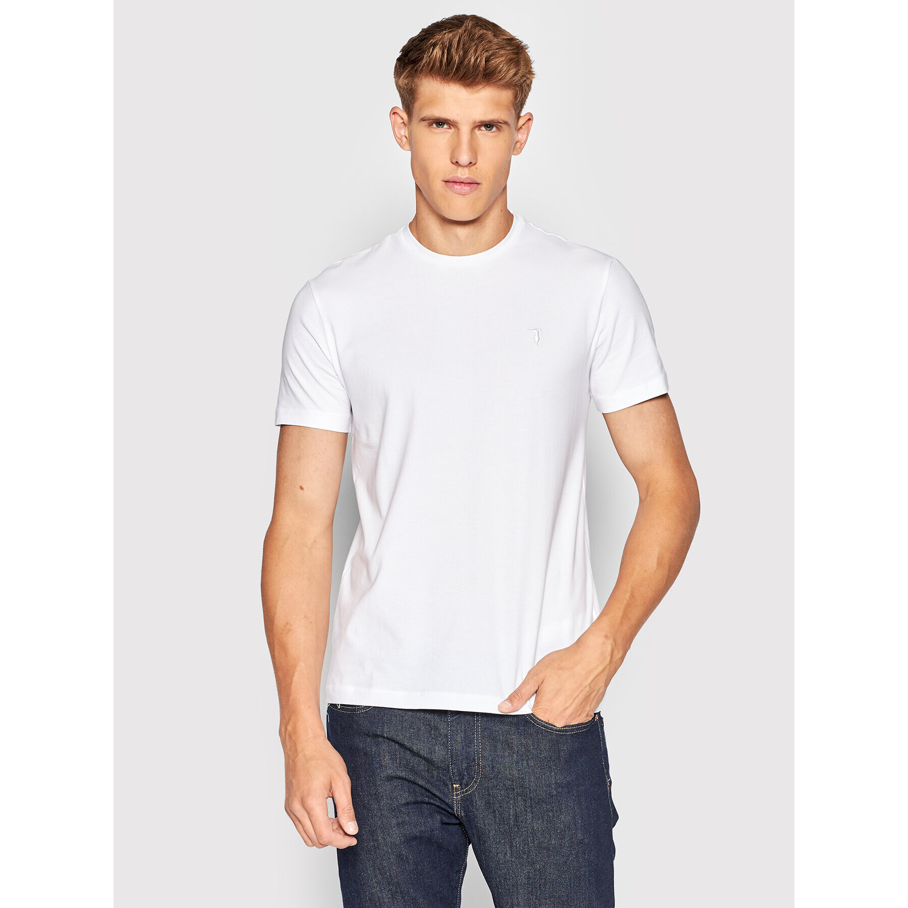 Trussardi Póló 52T00652 Fehér Slim Fit - Pepit.hu