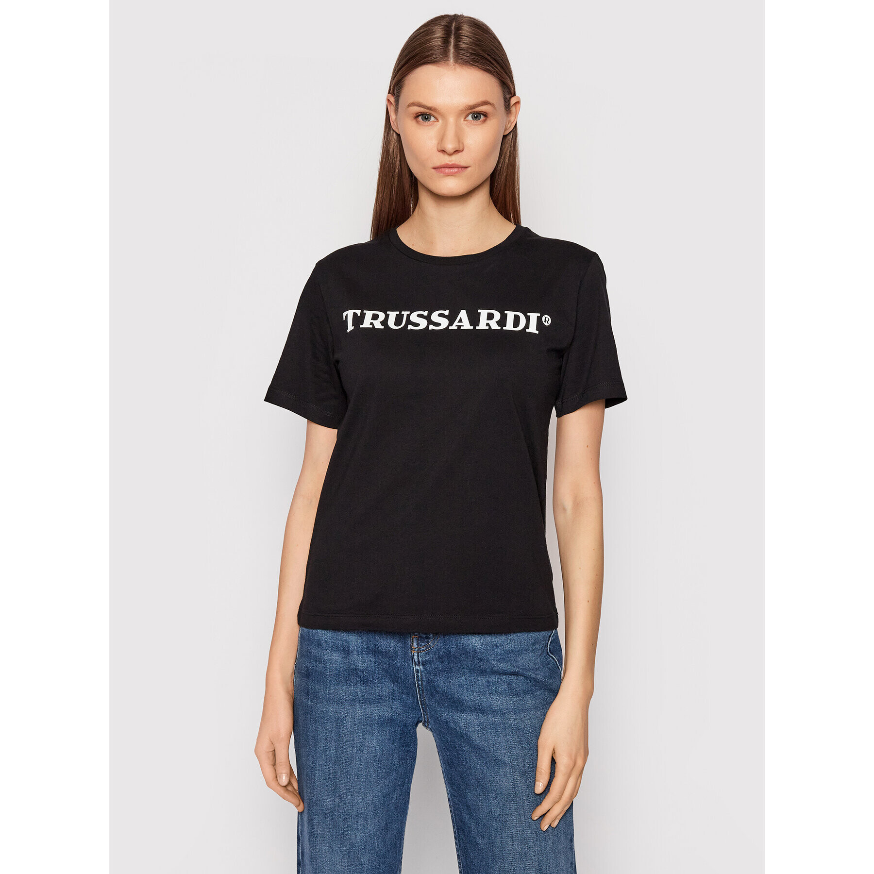 Trussardi Póló 56T00474 Fekete Regular Fit - Pepit.hu