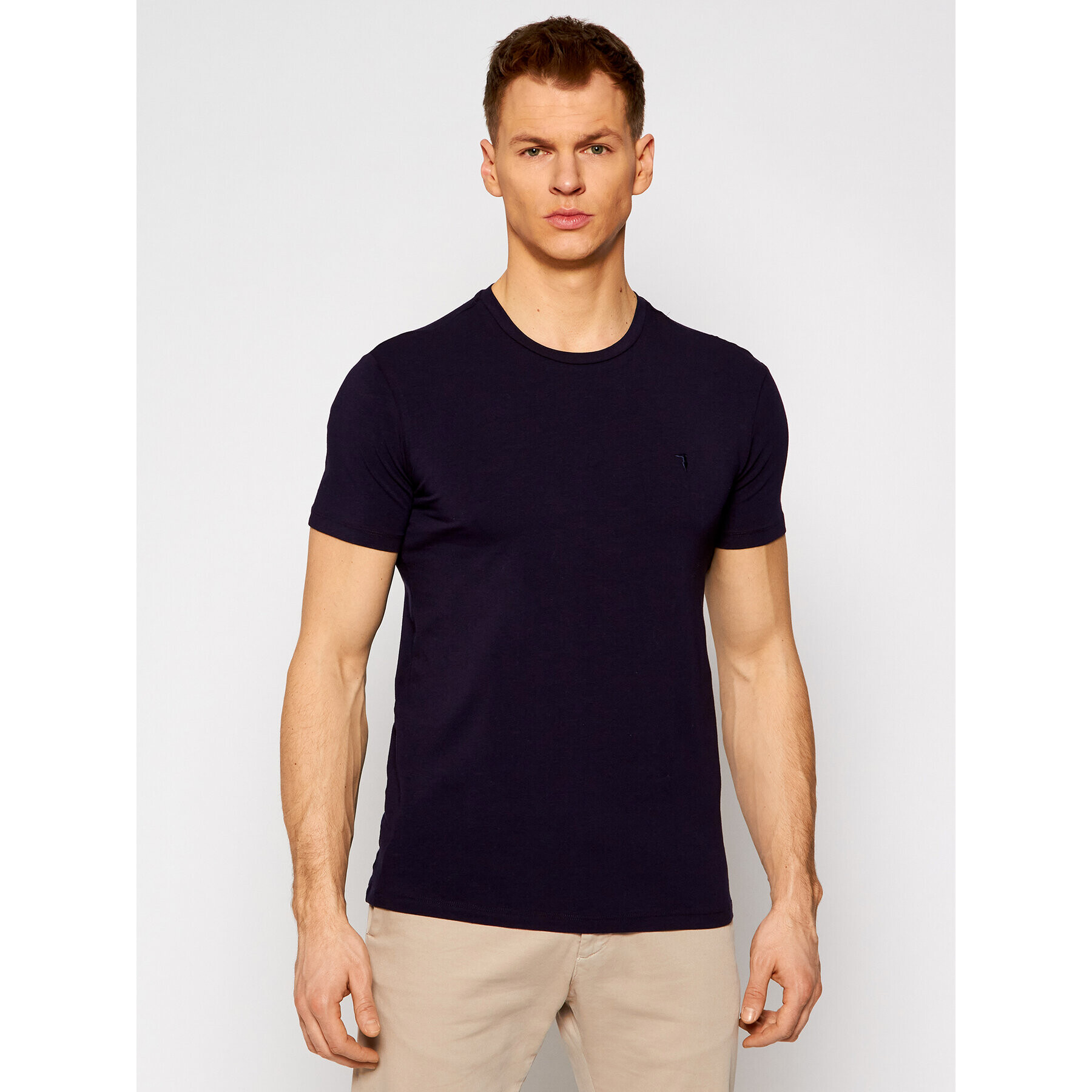 Trussardi Póló Stretch 52T00499 Sötétkék Slim Fit - Pepit.hu