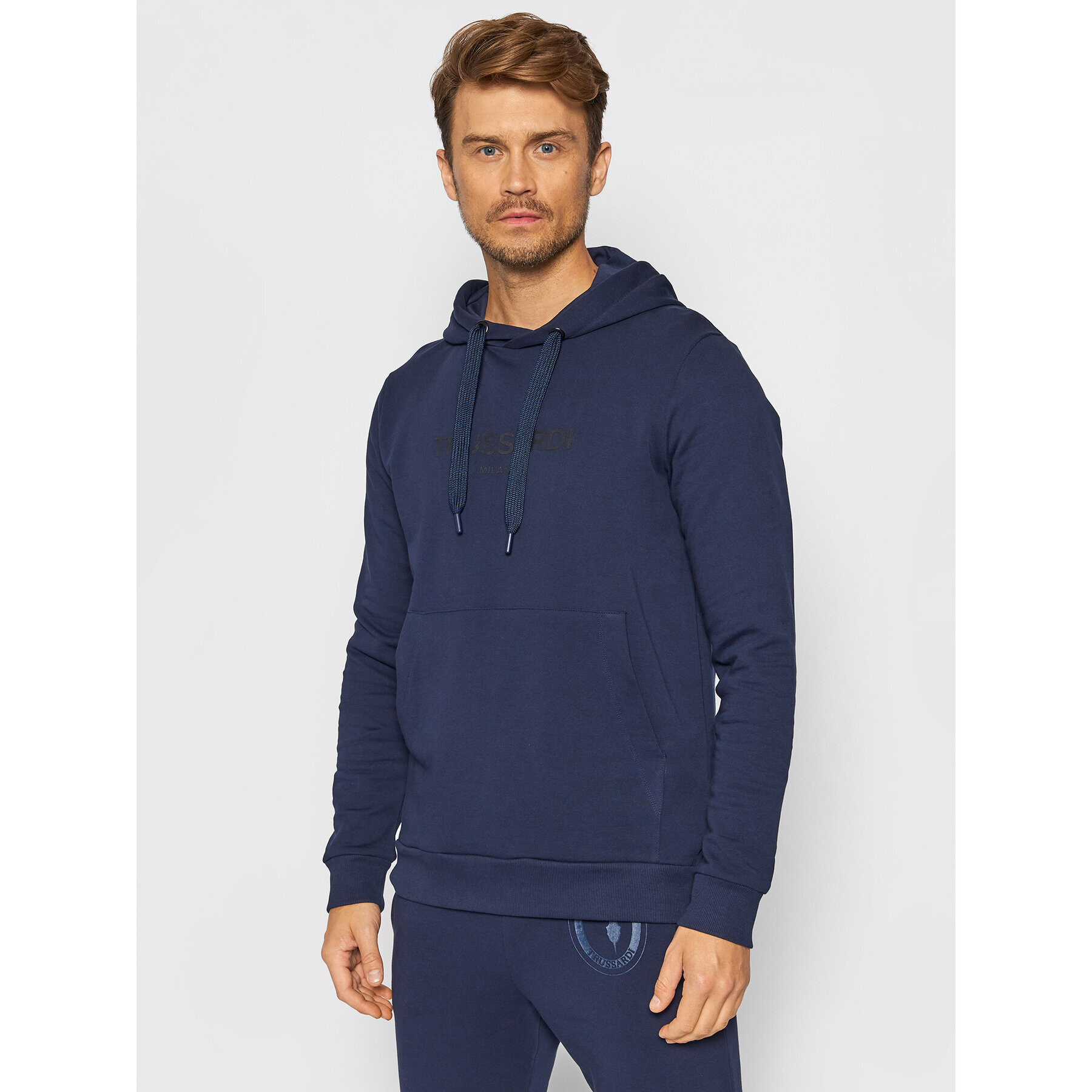 Trussardi Pulóver 52F00176 Sötétkék Regular Fit - Pepit.hu