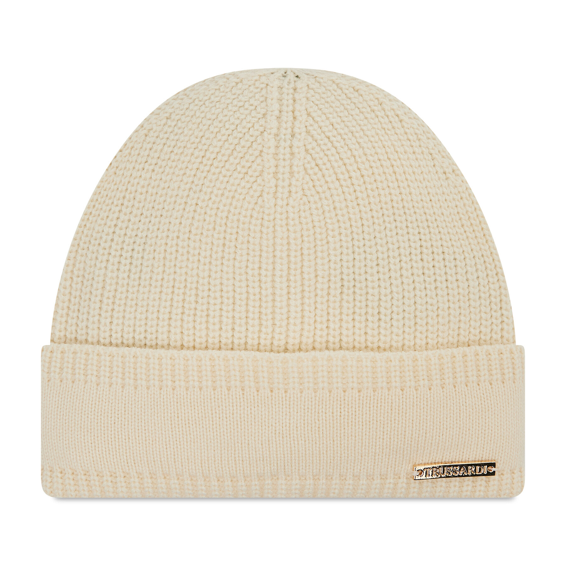 Trussardi Sapka Beanie Metal Logo 59Z00220 Bézs - Pepit.hu