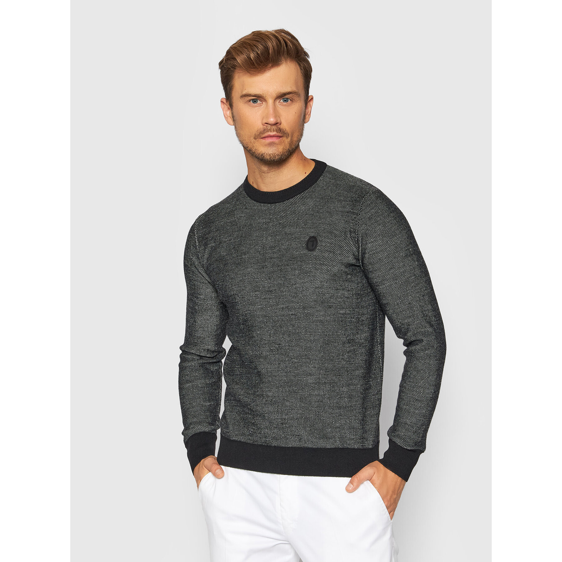 Trussardi Sweater 52M00498 Fekete Regular Fit - Pepit.hu