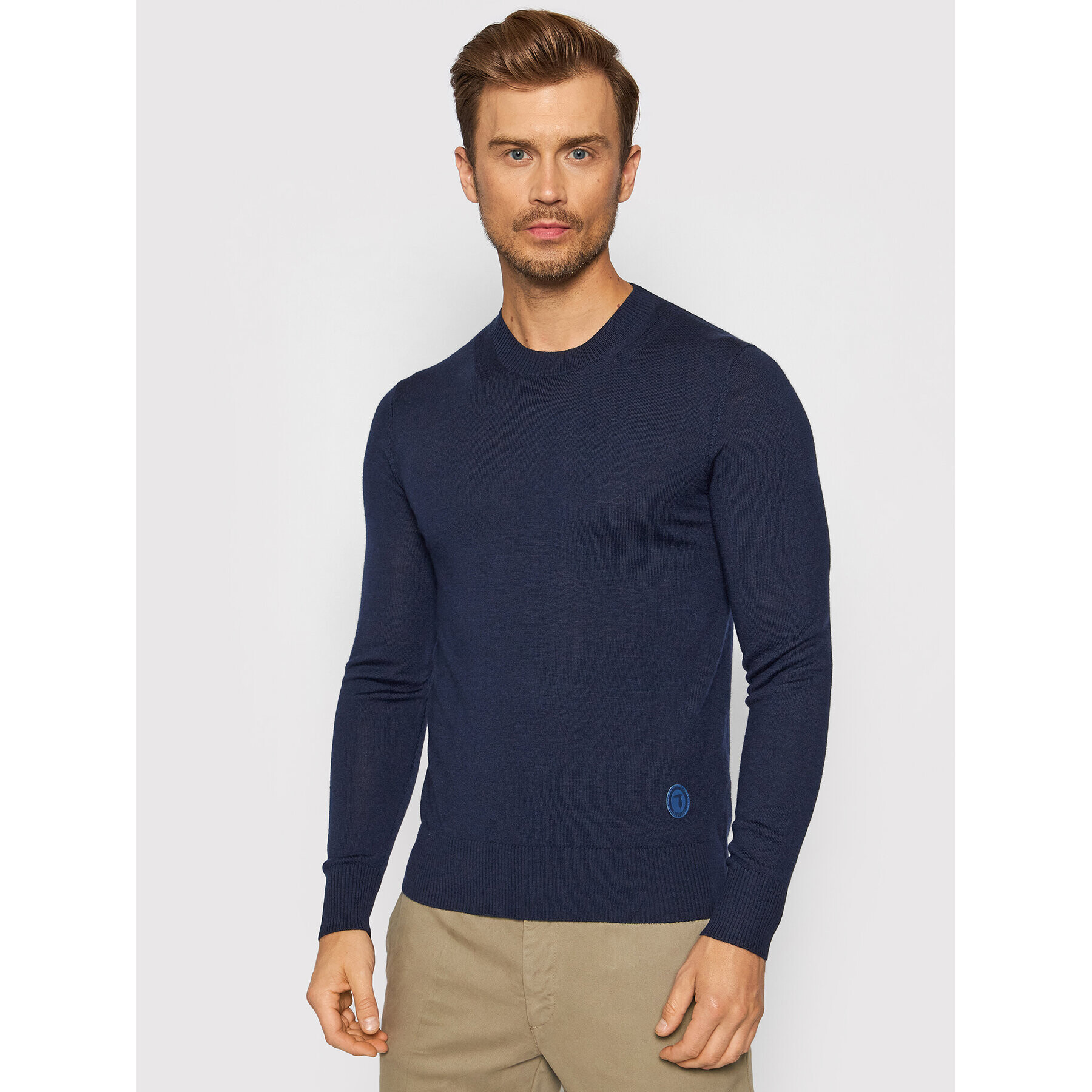 Trussardi Sweater 52M00506 Sötétkék Regular Fit - Pepit.hu