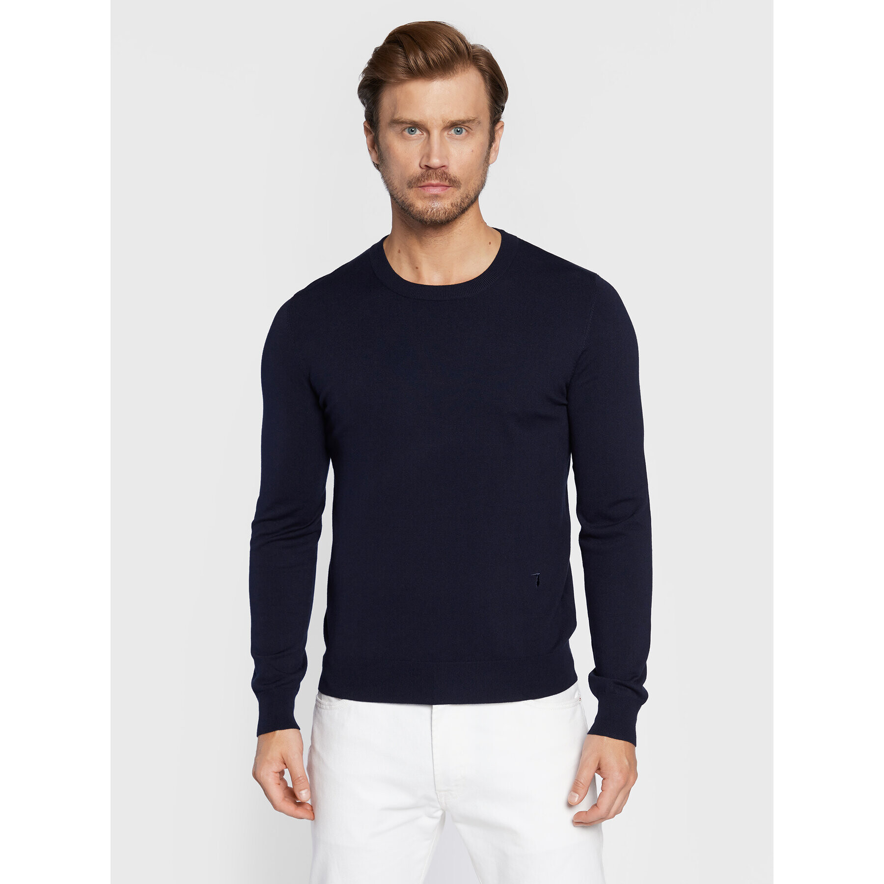 Trussardi Sweater 52M00628 Sötétkék Regular Fit - Pepit.hu