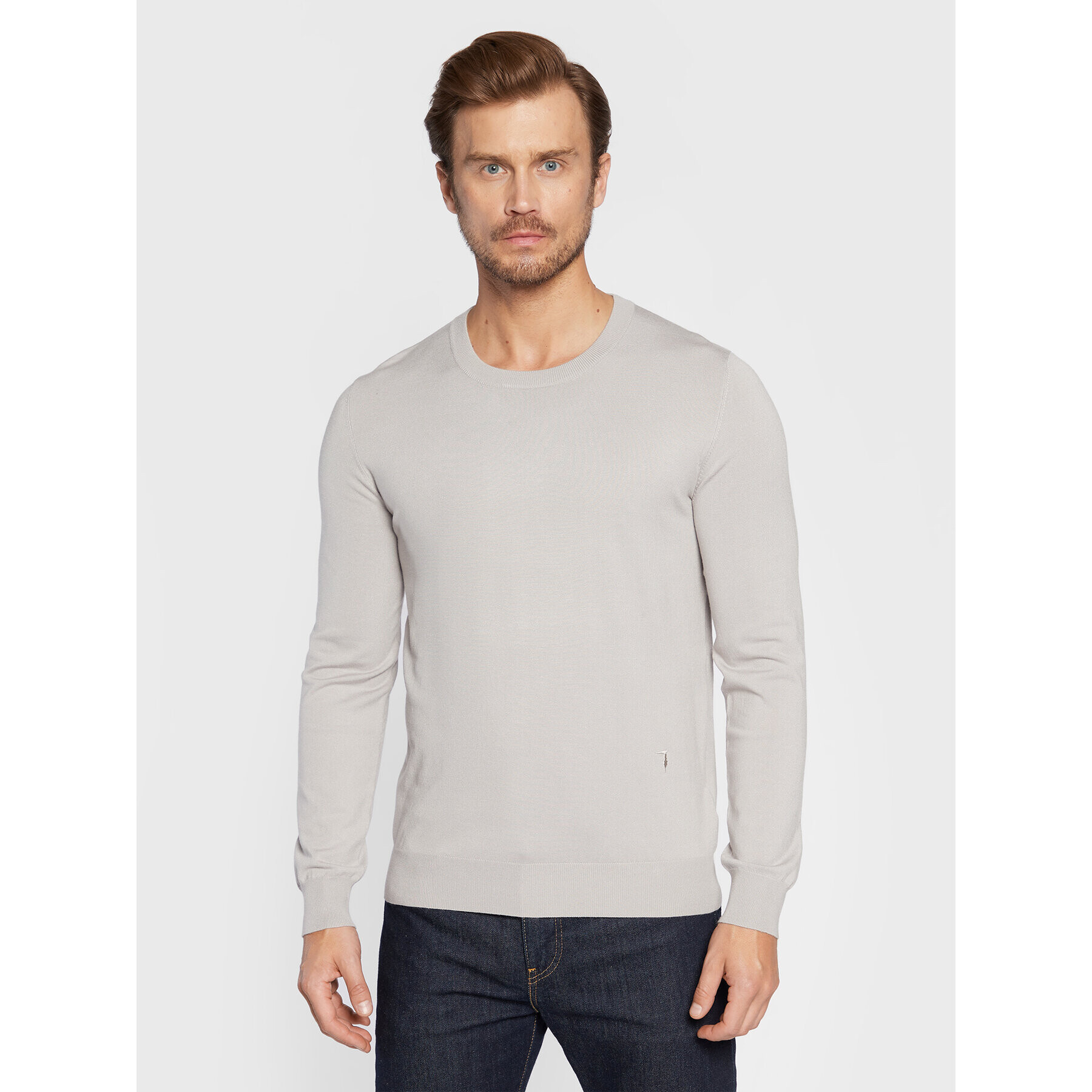 Trussardi Sweater 52M00628 Szürke Regular Fit - Pepit.hu