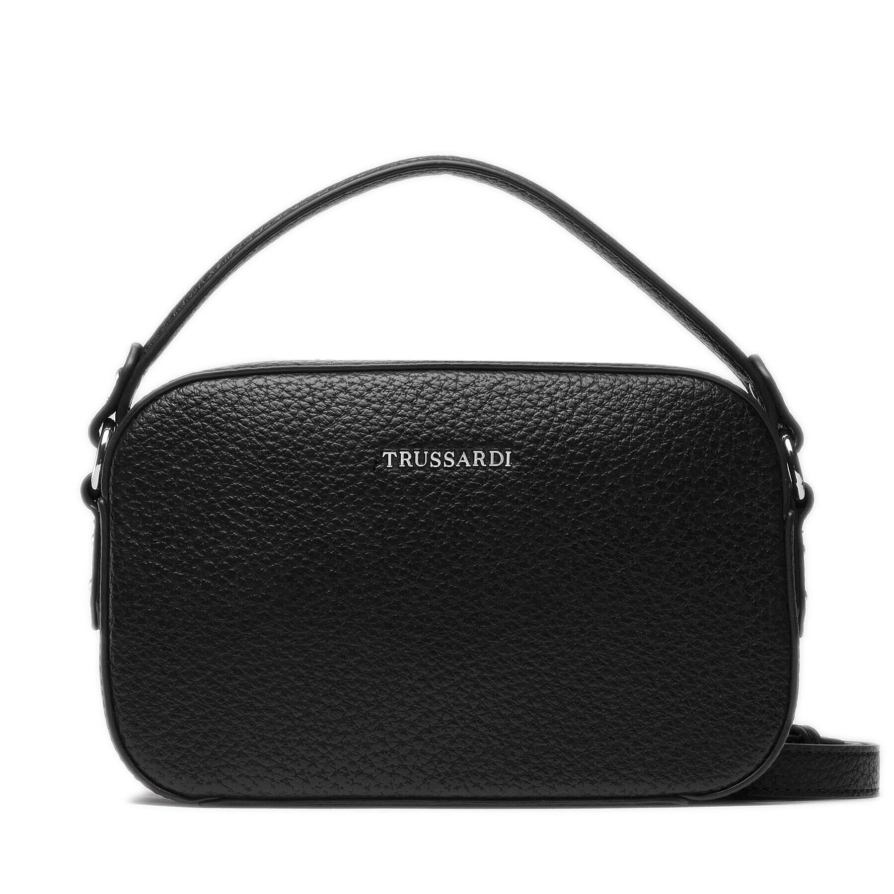 Trussardi Táska New Lisbona Camera Bag Grain 75B01426 Fekete - Pepit.hu