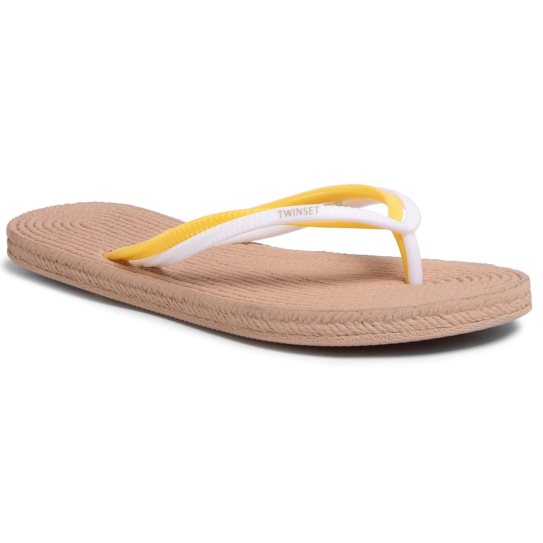 TWINSET Flip-flops Ciabattina 201LMPZVV Fehér - Pepit.hu