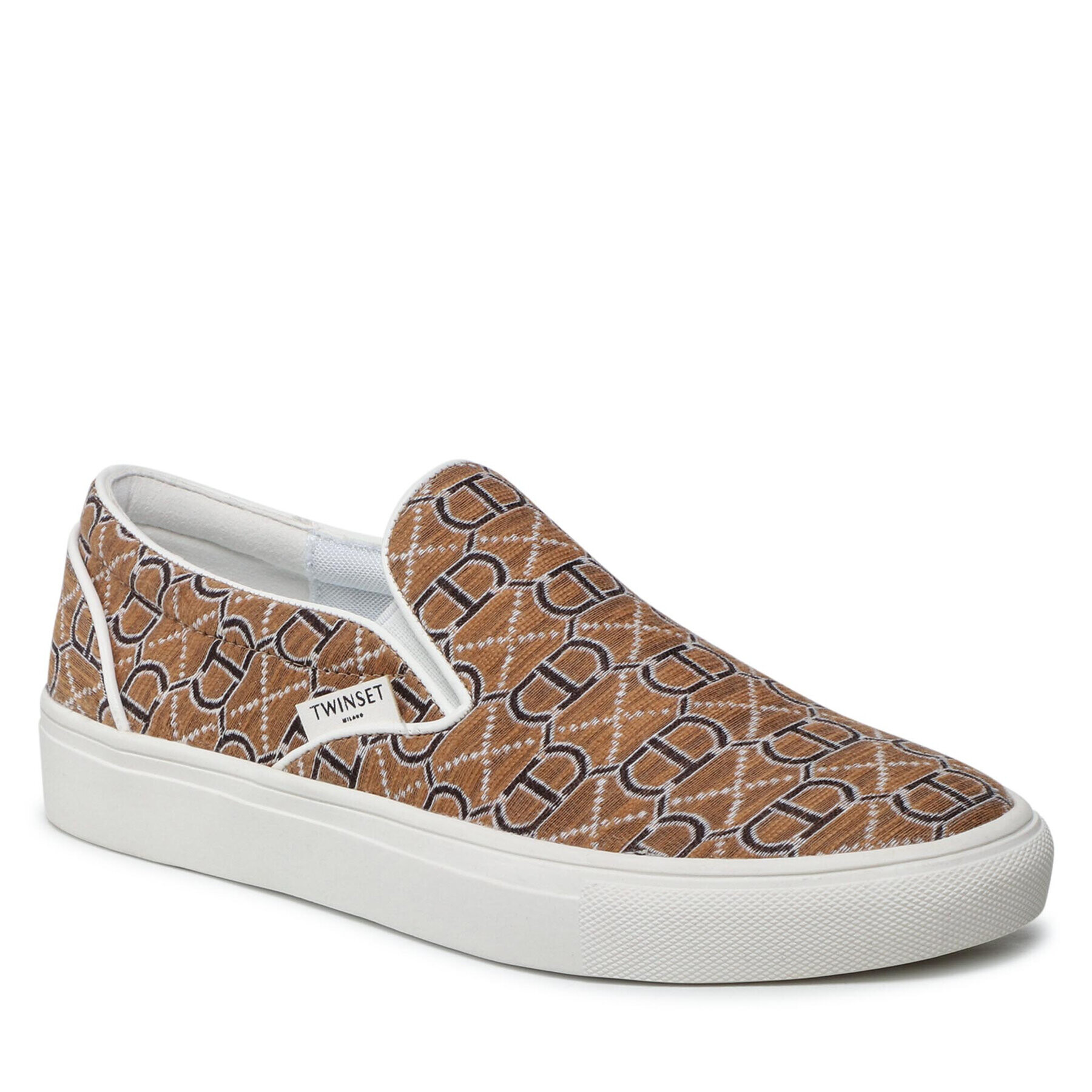 TWINSET Teniszcipő Slip On 221TCP132 Barna - Pepit.hu