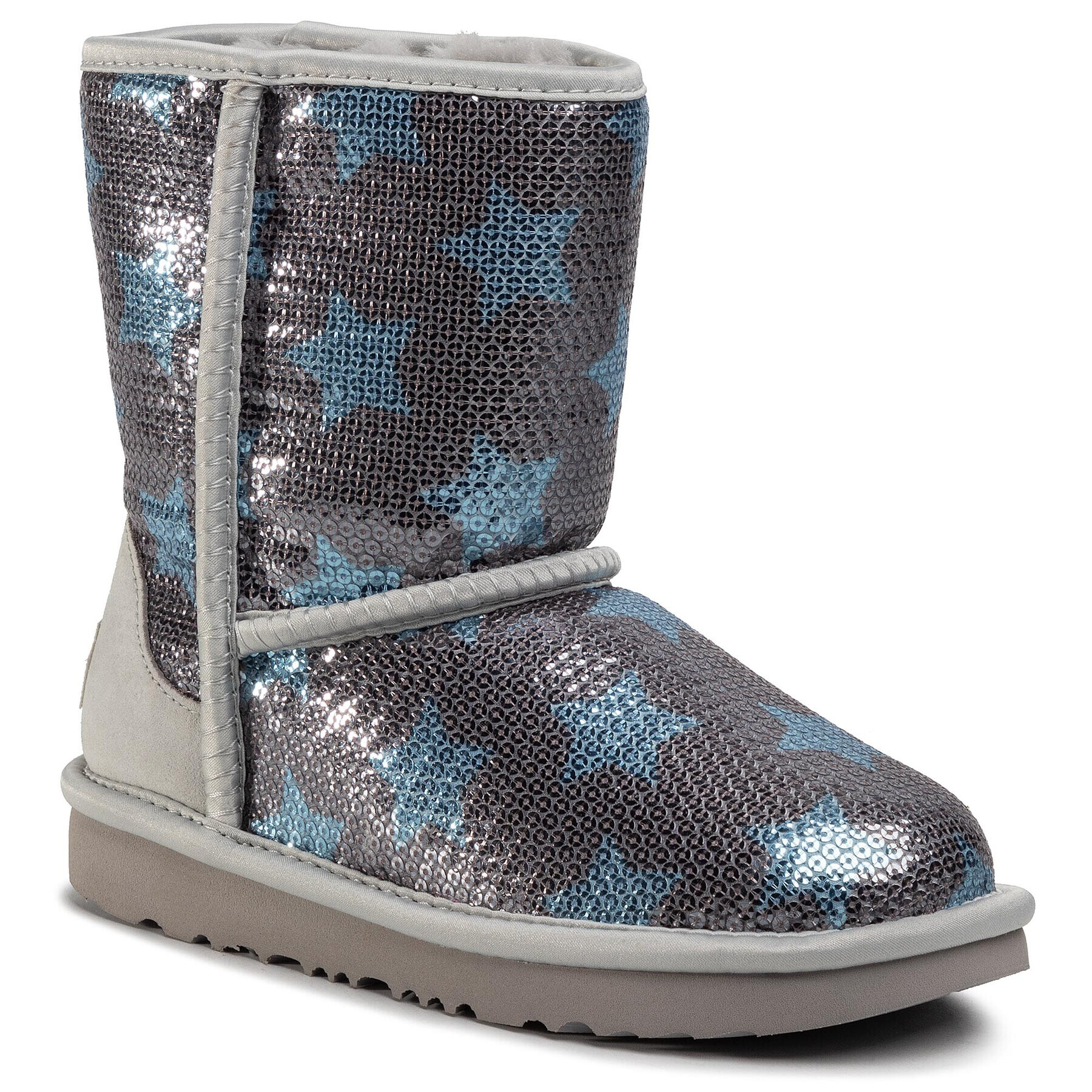 Ugg Cipő Kids' Classic Short II Sequin Star 1107988K Szürke - Pepit.hu