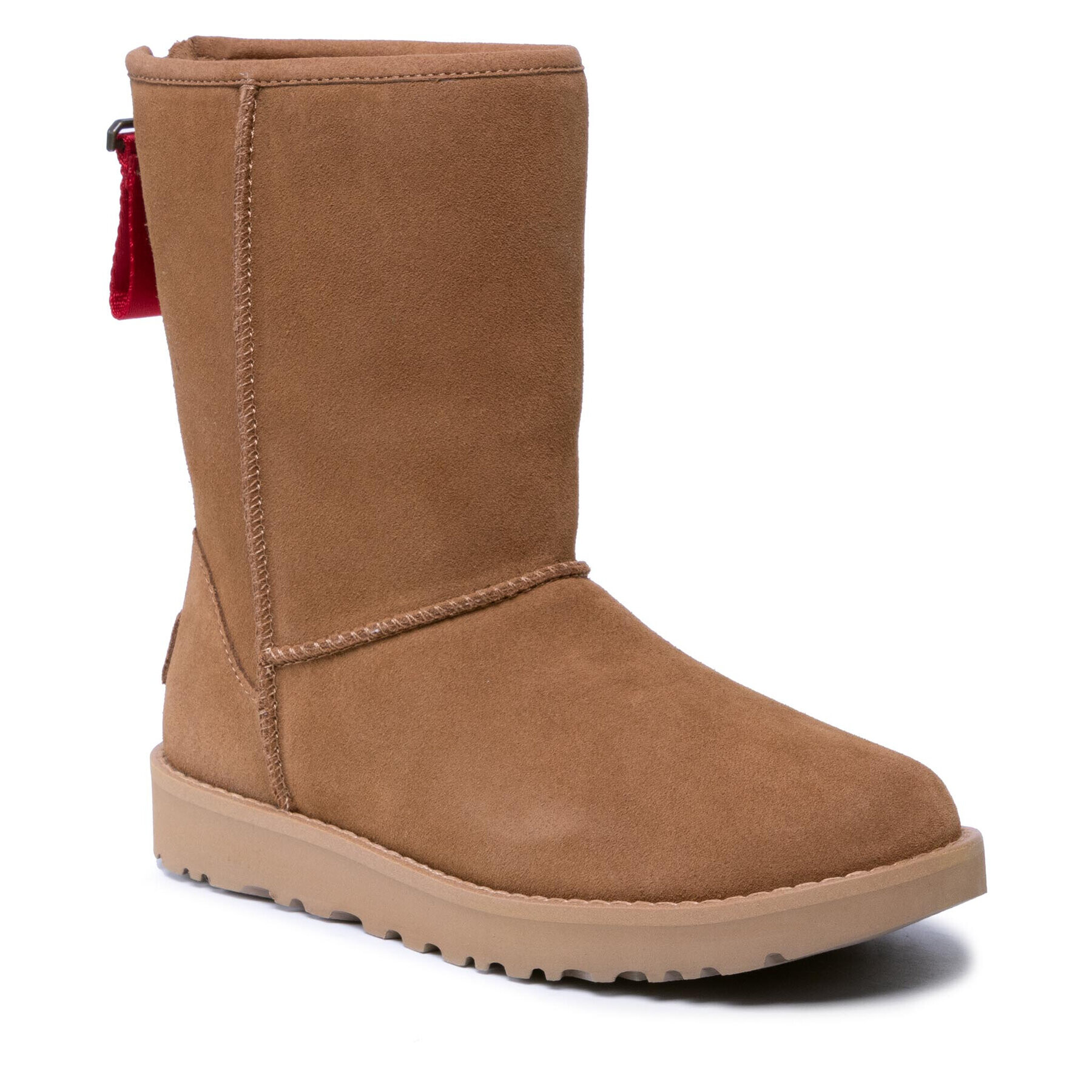 Ugg Cipő W Classic Short Logo Zip 1122672 Barna - Pepit.hu