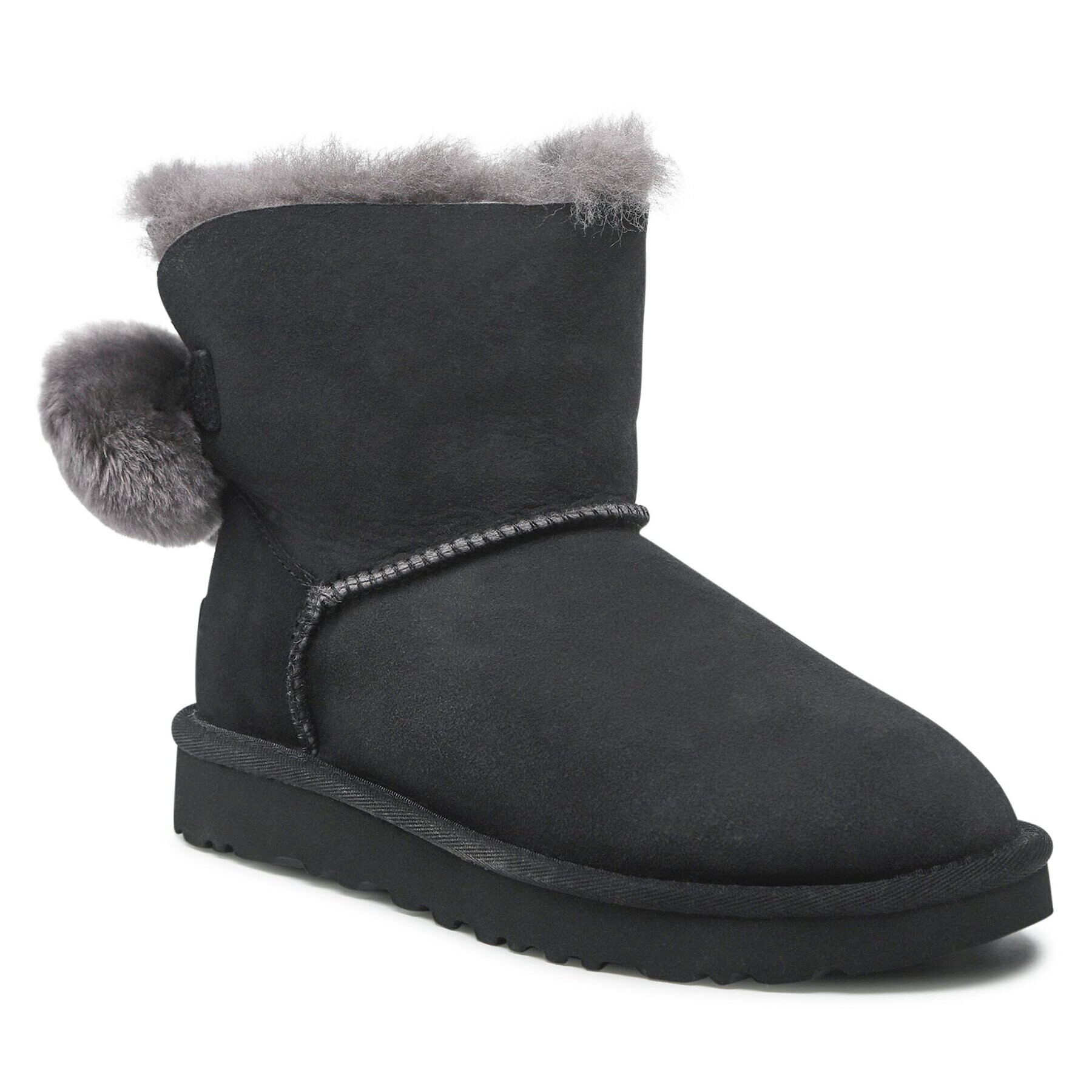 Ugg Cipő W Mini Bailey Fuzzy Bow 1132018 Fekete - Pepit.hu