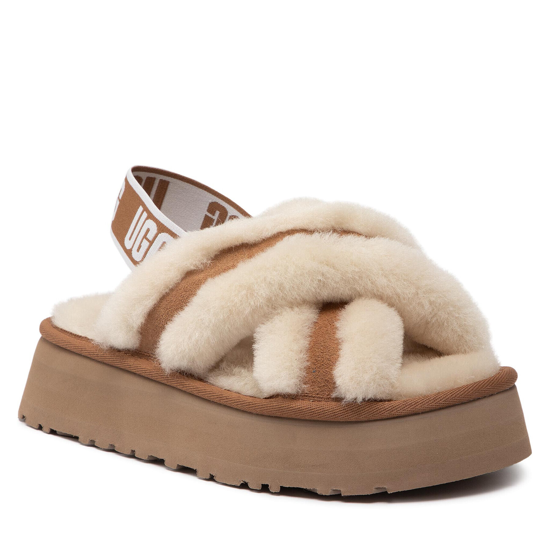 Ugg Papucs W Disco Cross Slide 1121550 Bézs - Pepit.hu