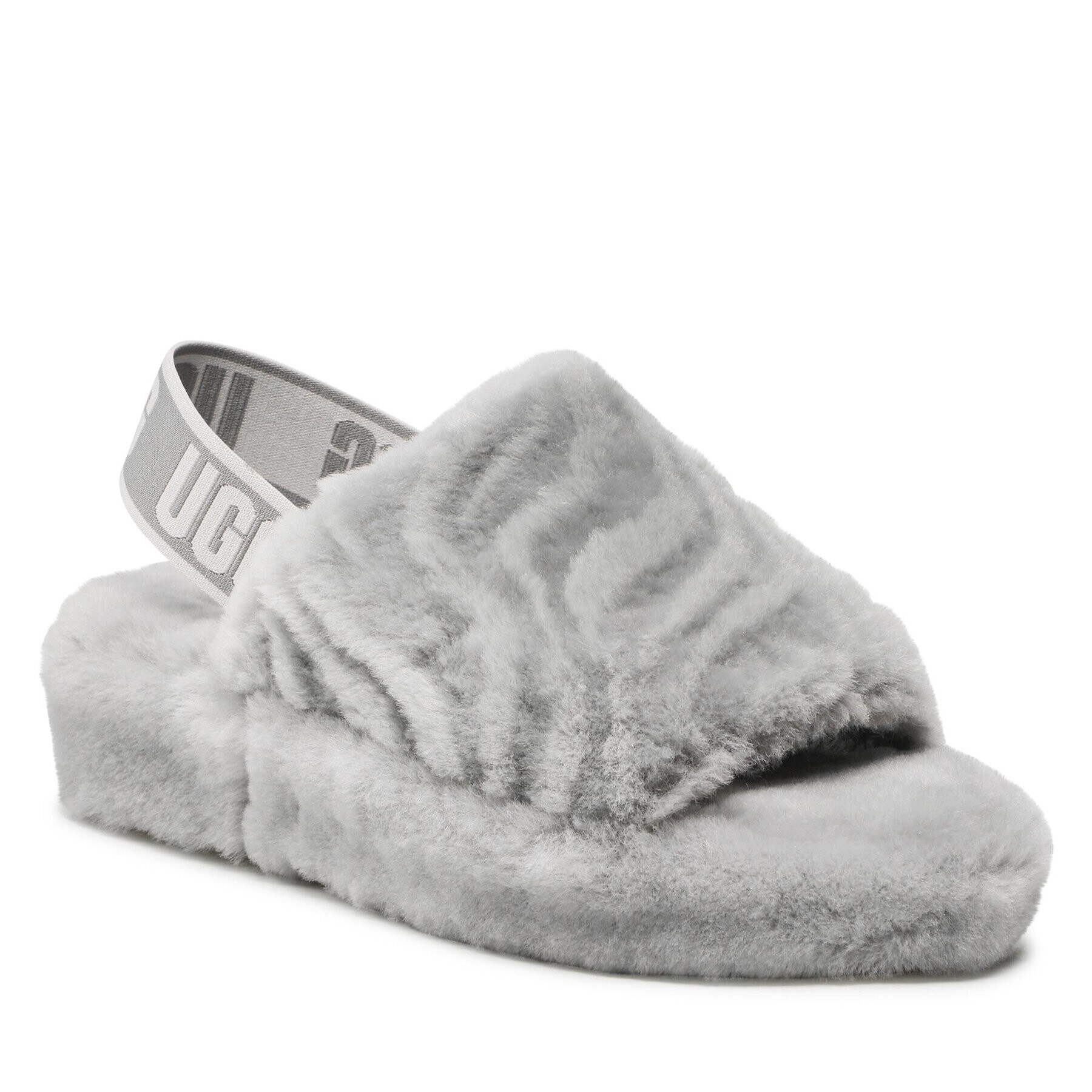 Ugg Papucs W Fluff Yeah Wavy 1125009 Szürke - Pepit.hu