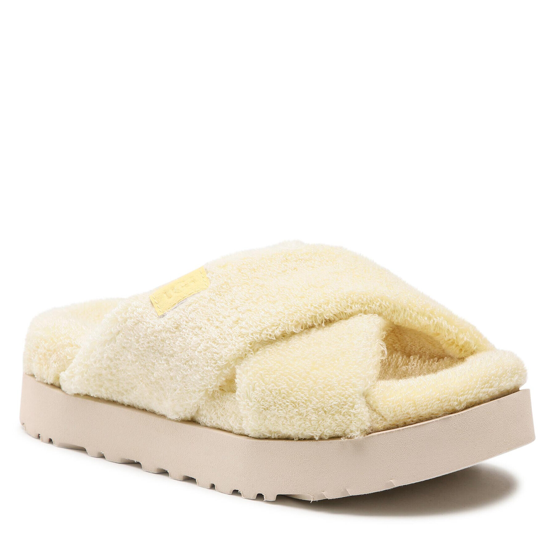 Ugg Papucs W Fuzz Sugar Terry Cross Slide 1126385 Sárga - Pepit.hu