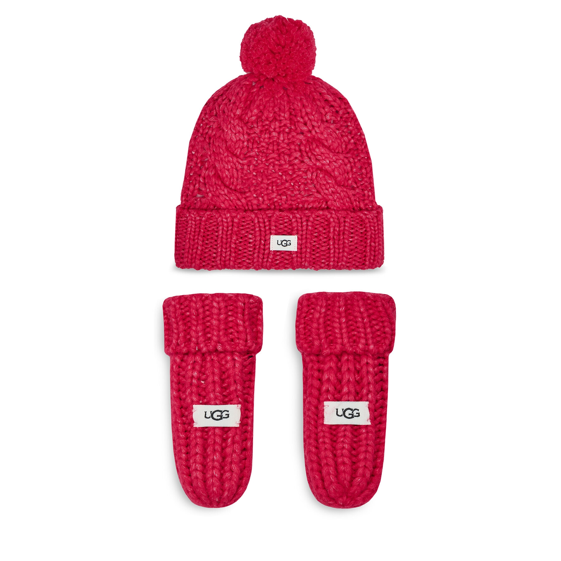 Ugg Sapka és kesztyű szett K Infant Knit Set 22726 Rózsaszín - Pepit.hu