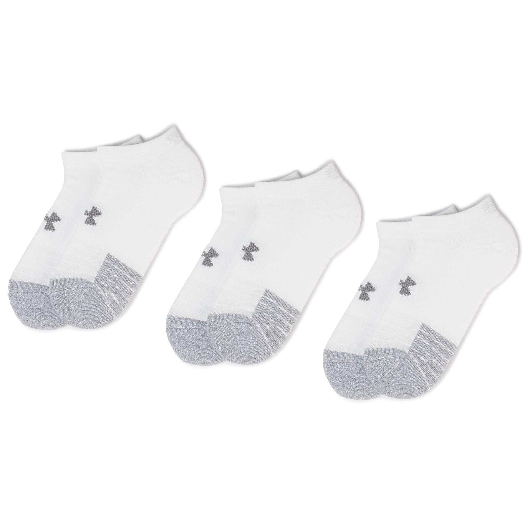 Under Armour 3 pár unisex bokazokni Heatgear No Show Sock 1346755-100 Fehér - Pepit.hu