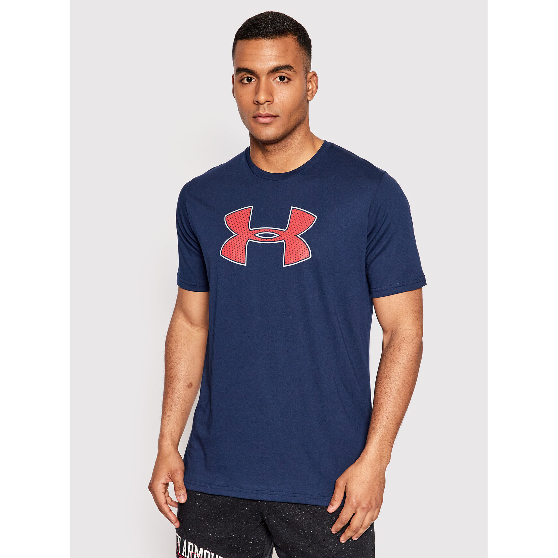 Under Armour Póló Big Logo 1329583 Sötétkék Regular Fit - Pepit.hu