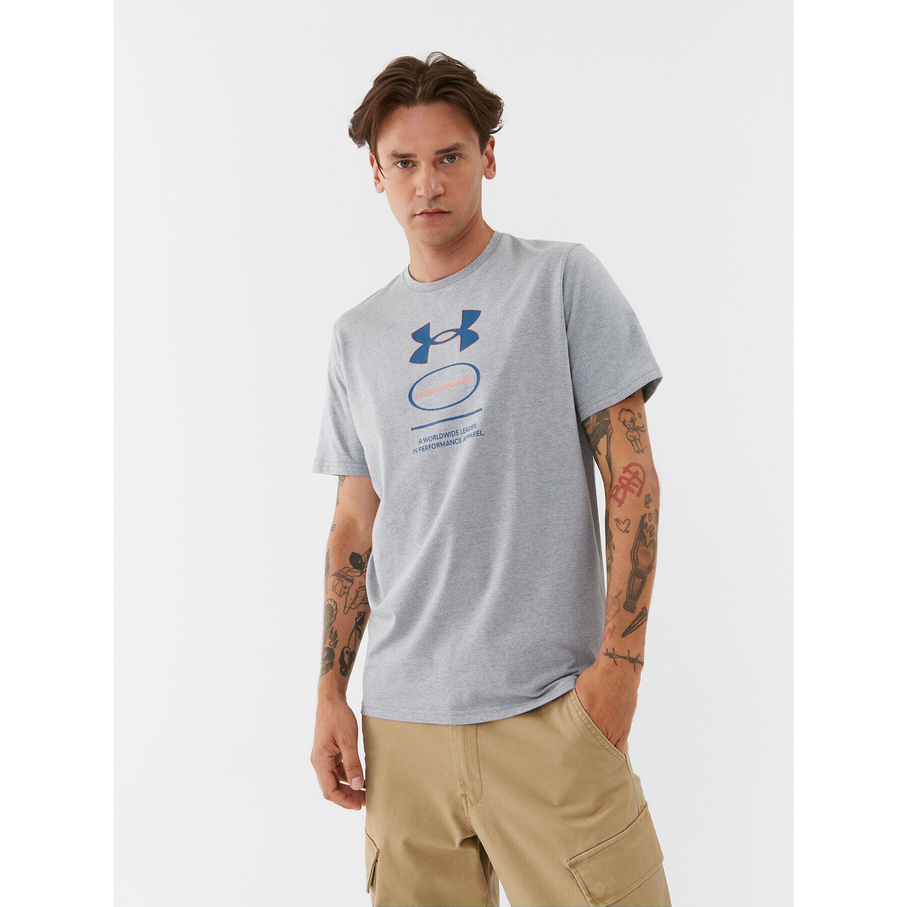 Under Armour Póló Ua Core Novelty Graphic Ss 1380957 Szürke Loose Fit - Pepit.hu