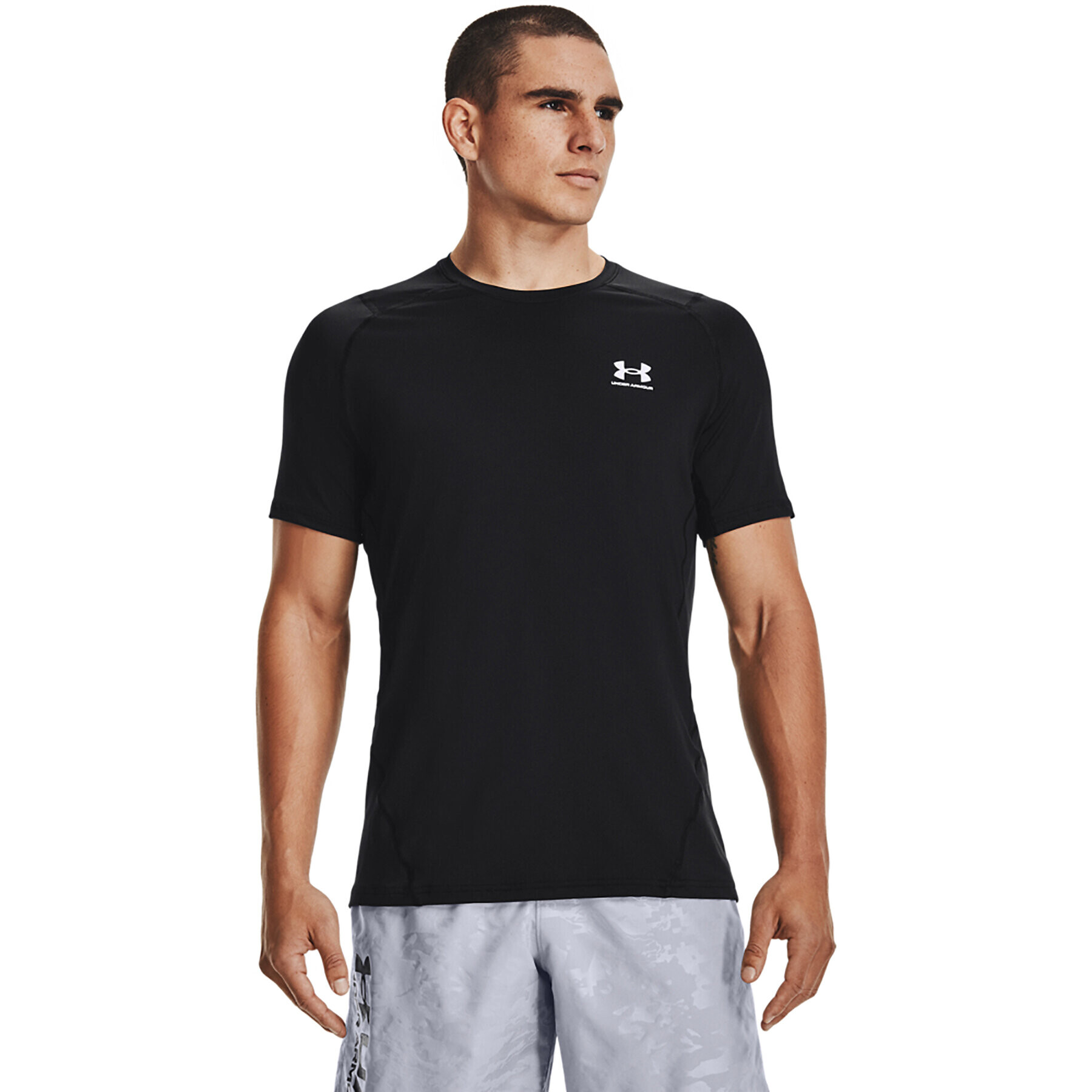 Under Armour Póló UA HG Armour Fitted SS 1361683 Fekete Regular Fit - Pepit.hu