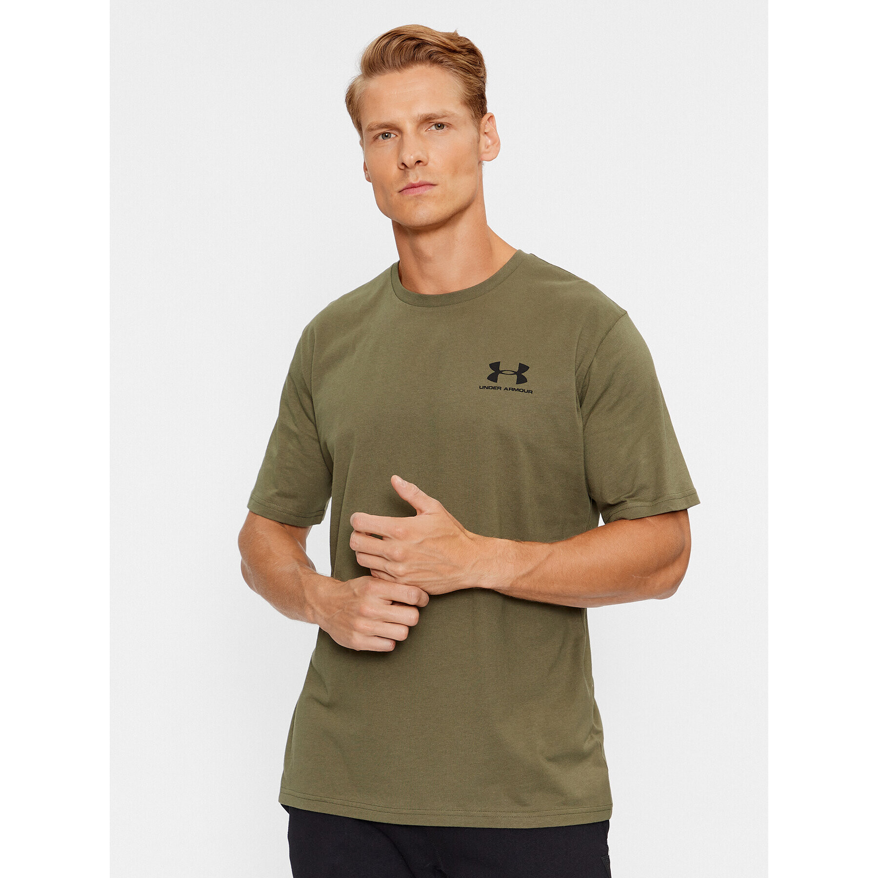 Under Armour Póló Ua M Sportstyle Lc Ss 1326799 Khaki Loose Fit - Pepit.hu