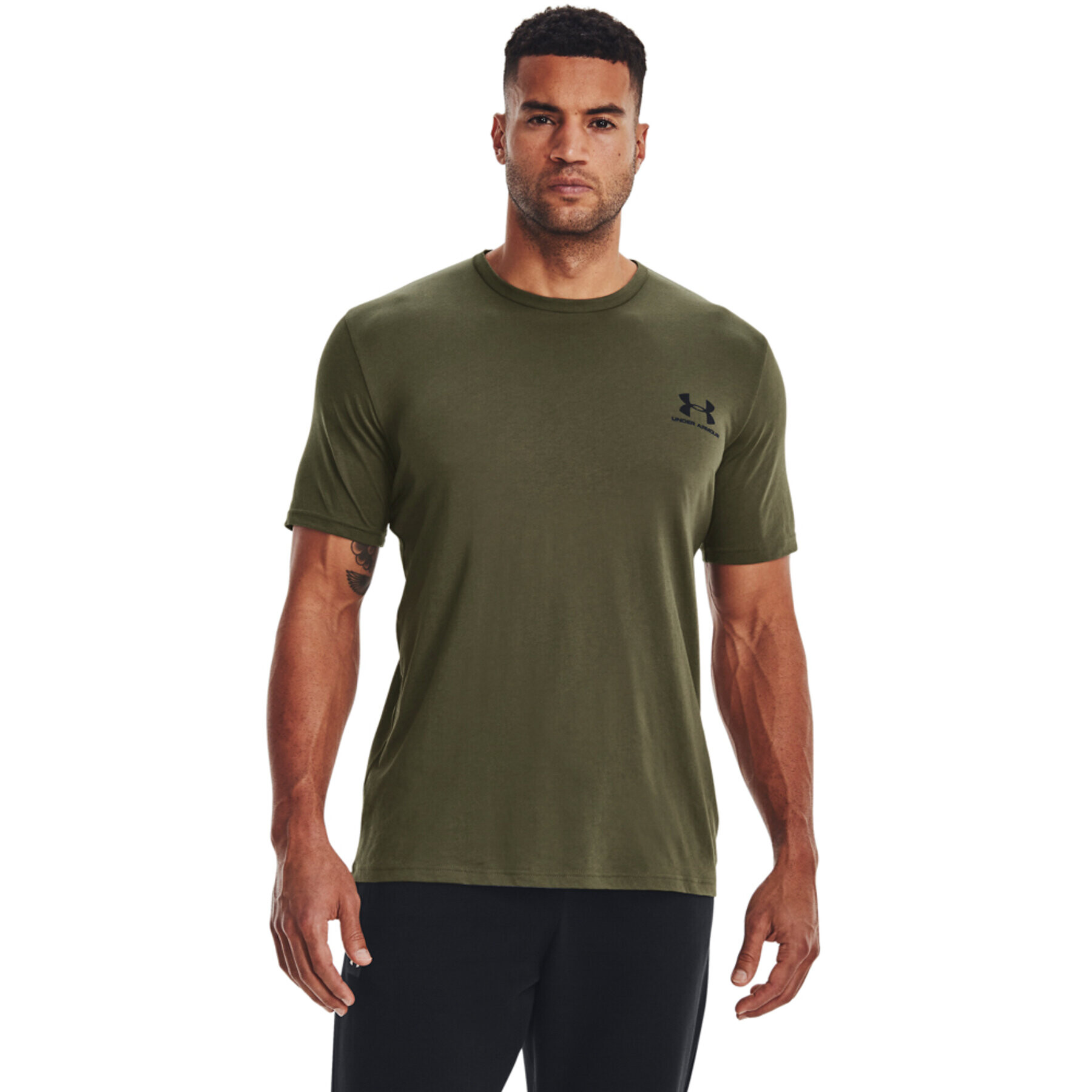 Under Armour Póló UA SPORTSTYLE LC SS 1326799 Khaki Regular Fit - Pepit.hu