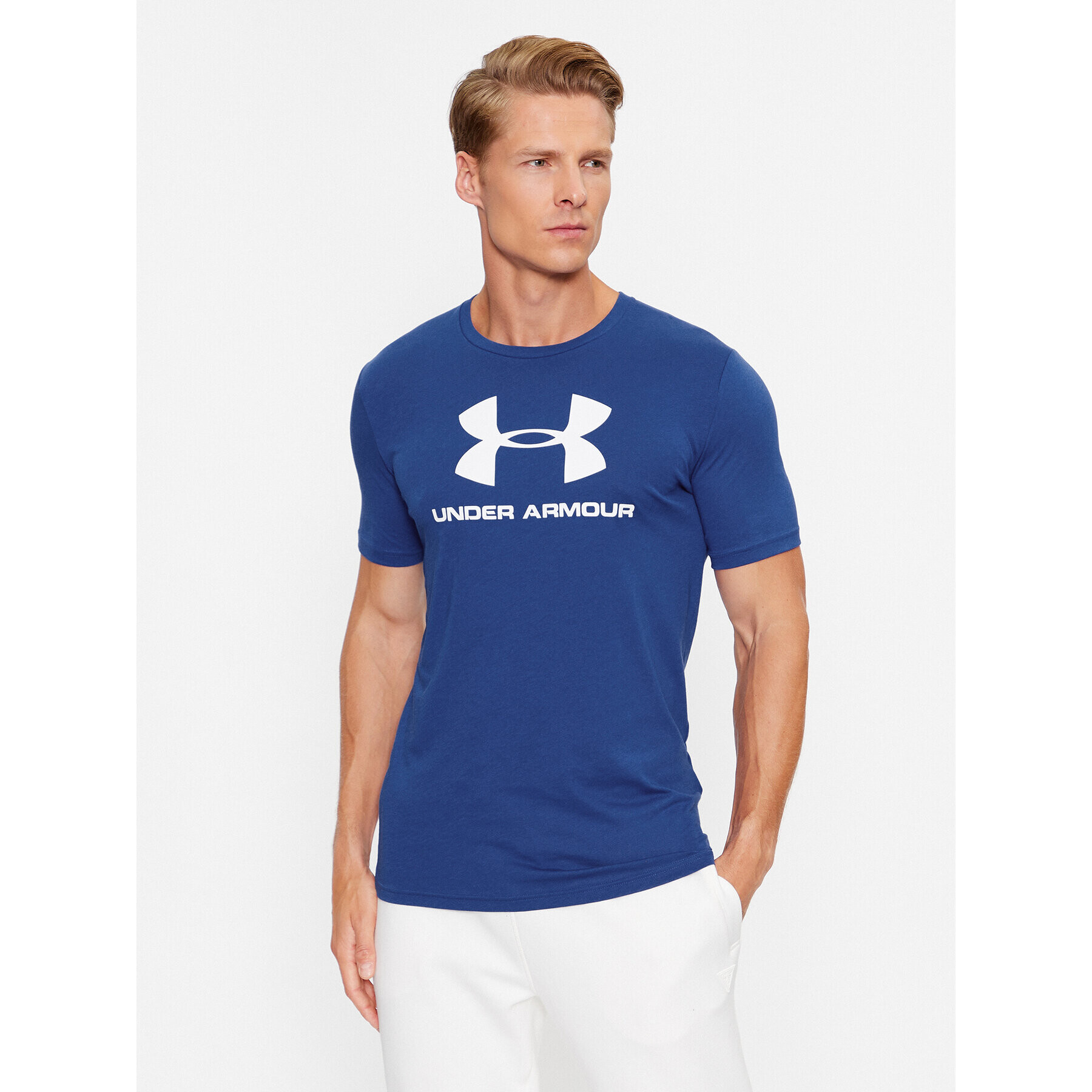 Under Armour Póló Ua Sportstyle Logo Ss 1329590 Kék Loose Fit - Pepit.hu