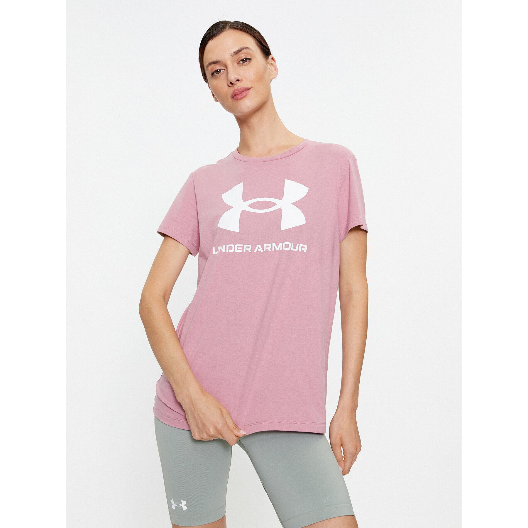 Under Armour Póló Ua W Sportstyle Logo Ss 1356305 Rózsaszín Loose Fit - Pepit.hu