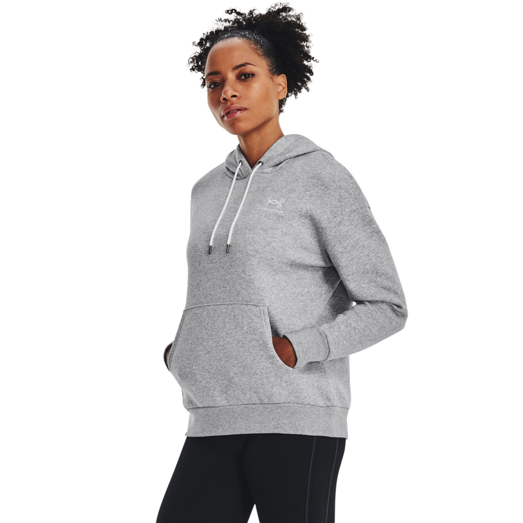 Under Armour Pulóver Essential Fleece Hoodie 1373033 Szürke Regular Fit - Pepit.hu