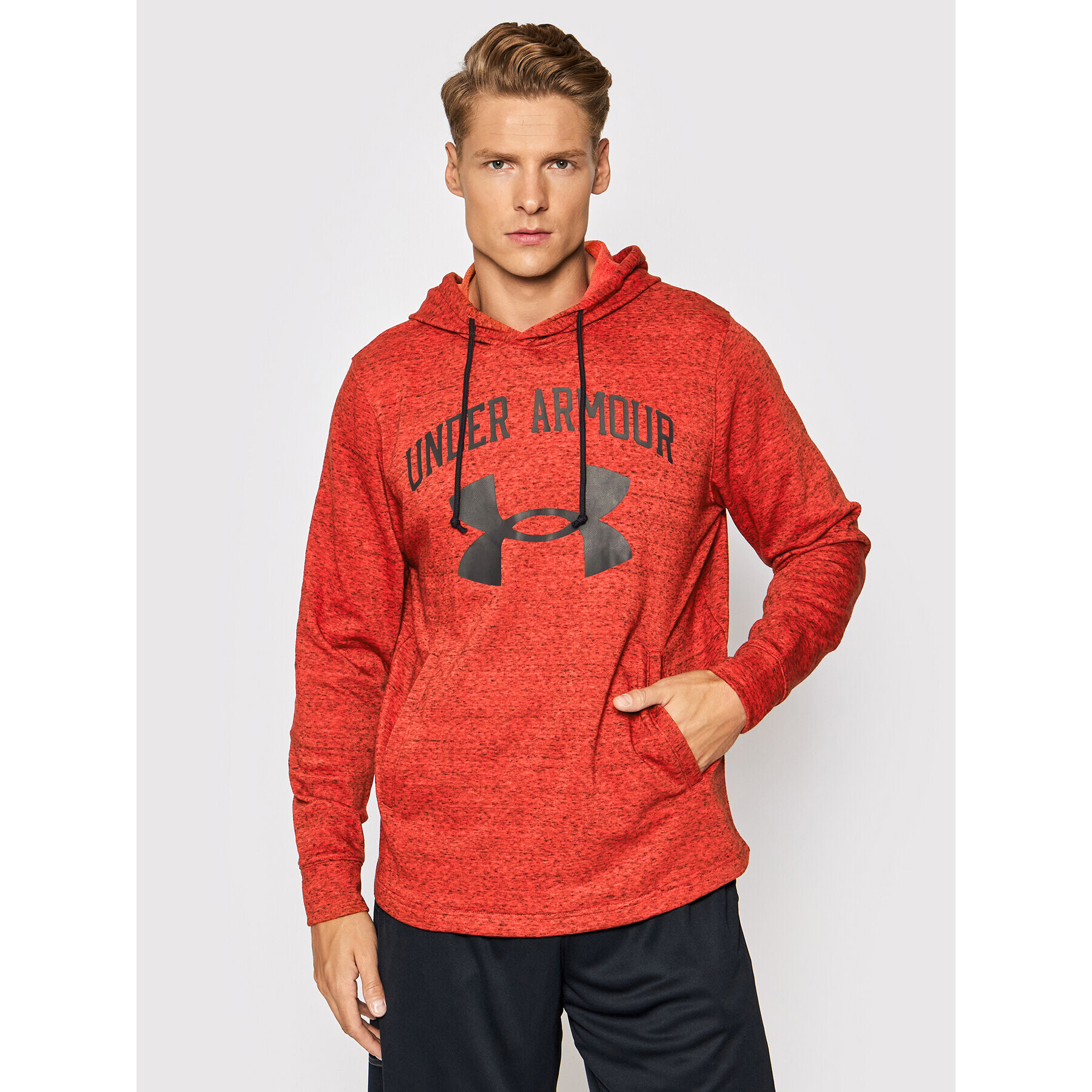 Under Armour Pulóver Rival Terry Big Logo 1361559 Narancssárga Loose Fit - Pepit.hu