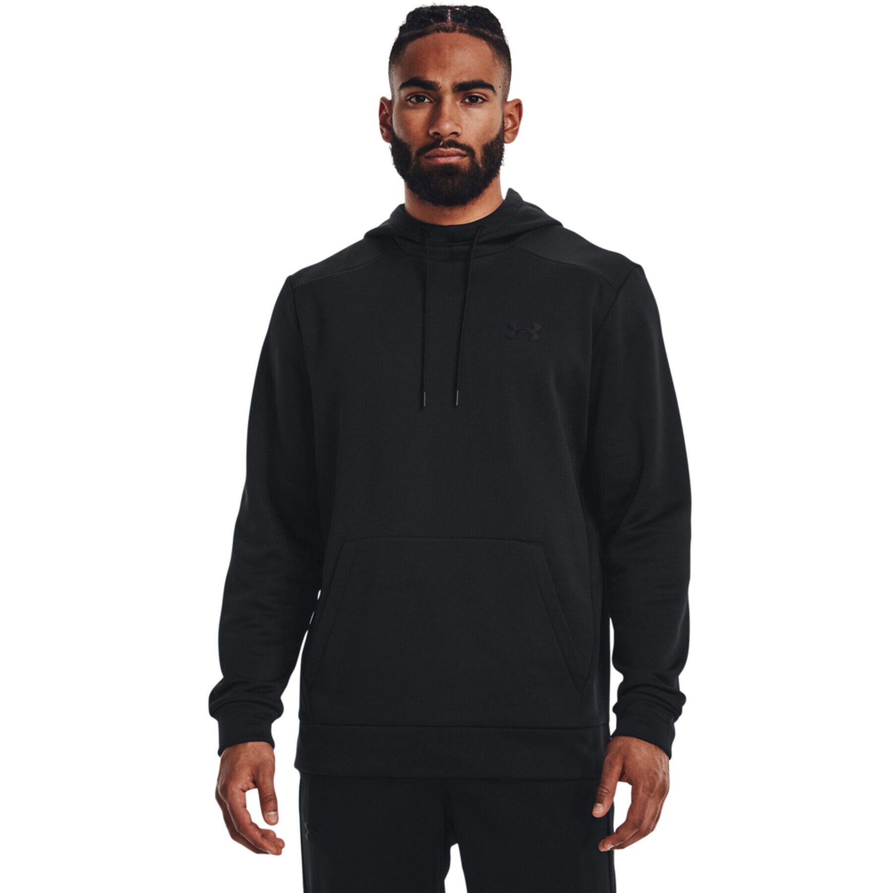 Under Armour Pulóver UA Armour Fleece Hoodie 1373353 Fekete Regular Fit - Pepit.hu