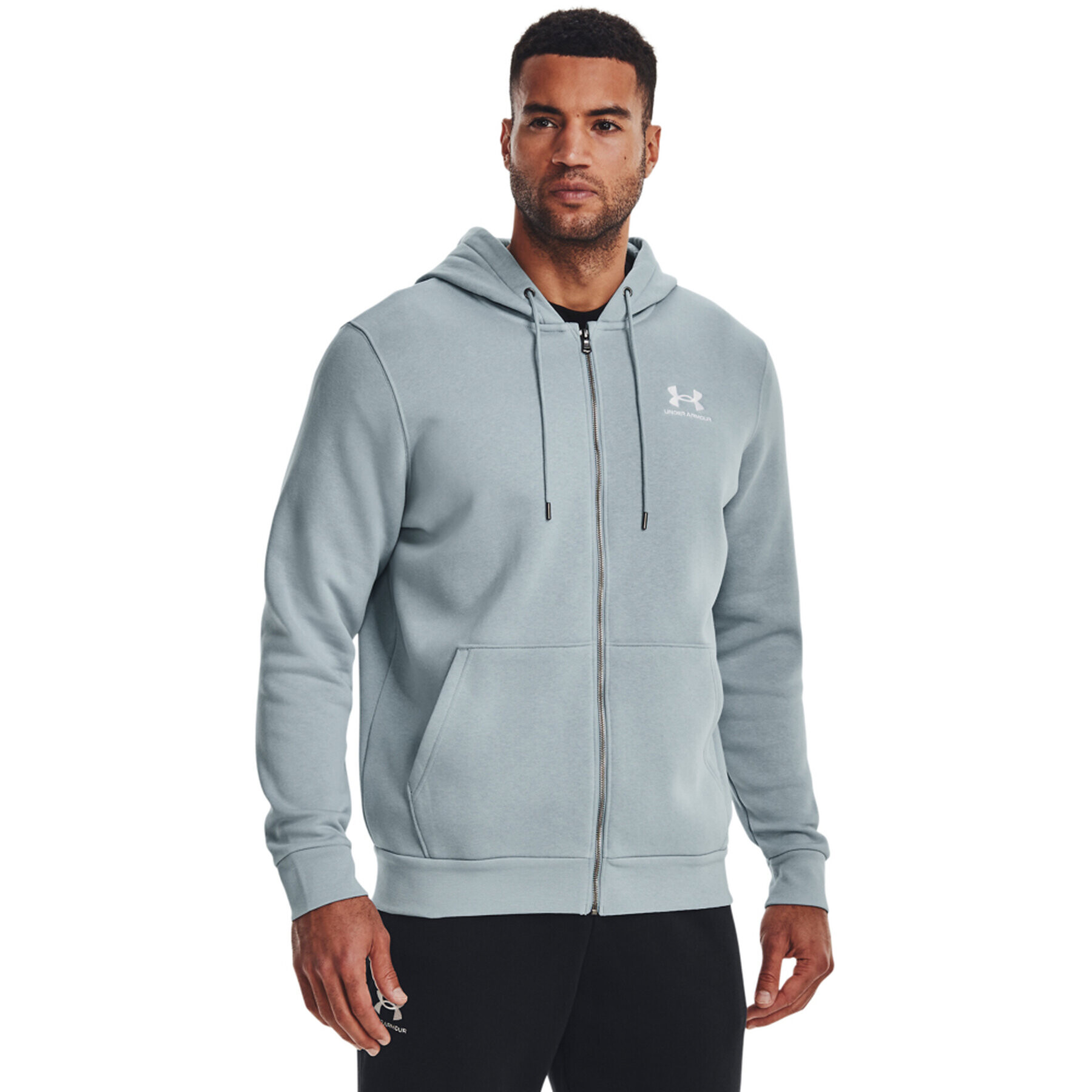 Under Armour Pulóver UA Essential Fleece FZ Hood 1373881 Kék Regular Fit - Pepit.hu