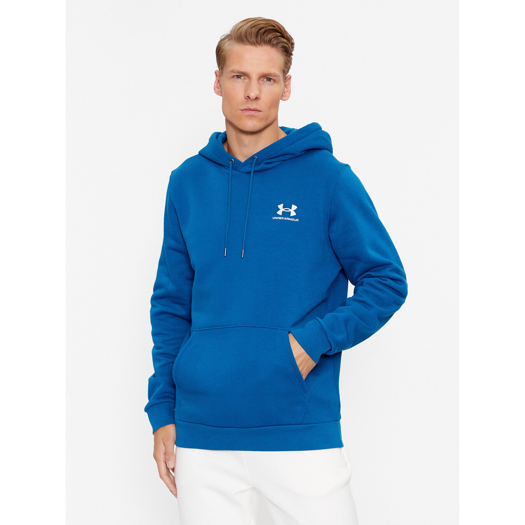 Under Armour Pulóver Ua Essential Fleece Hoodie 1373880 Kék Loose Fit - Pepit.hu