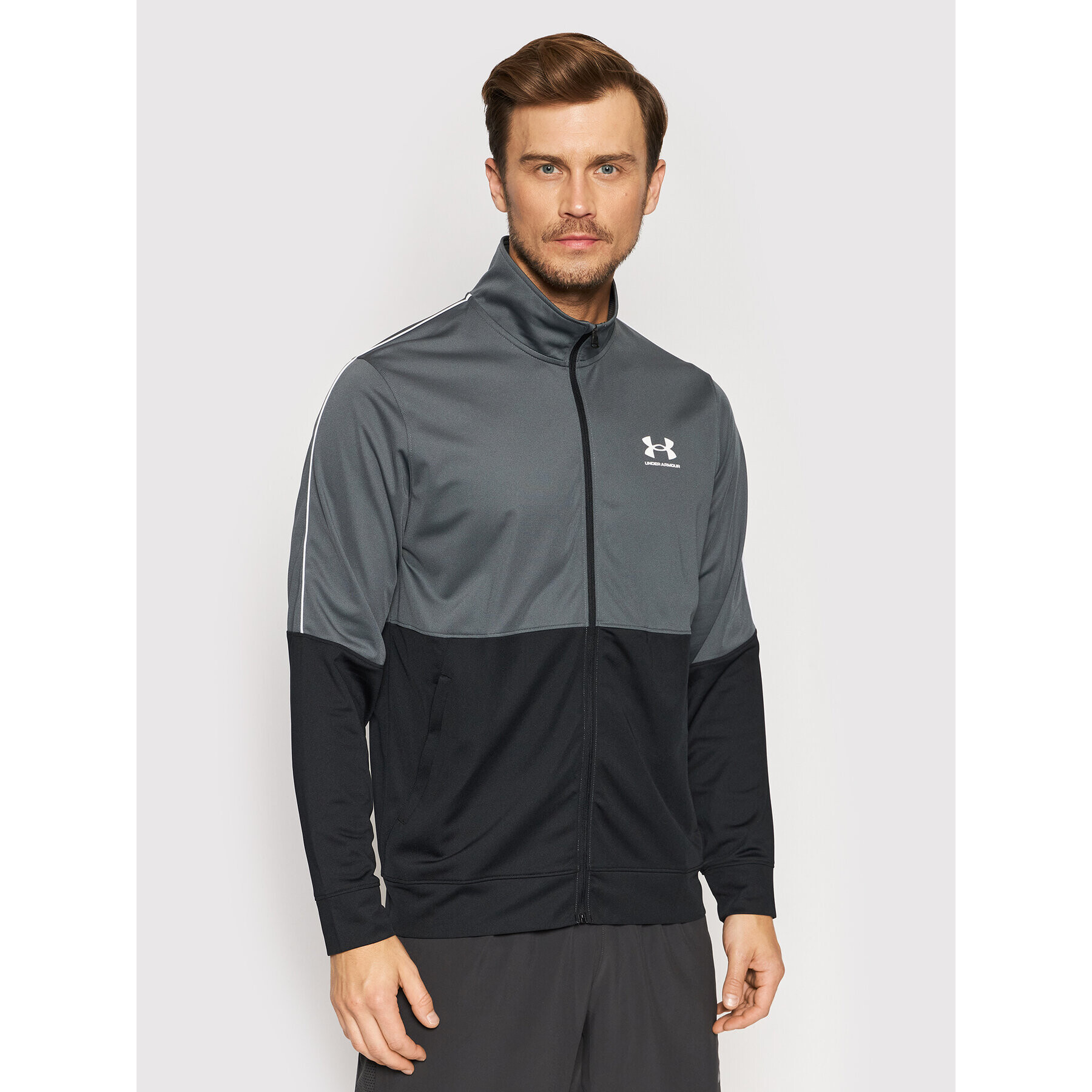 Under Armour Pulóver Ua Pique 1366202 Szürke Fitted Fit - Pepit.hu