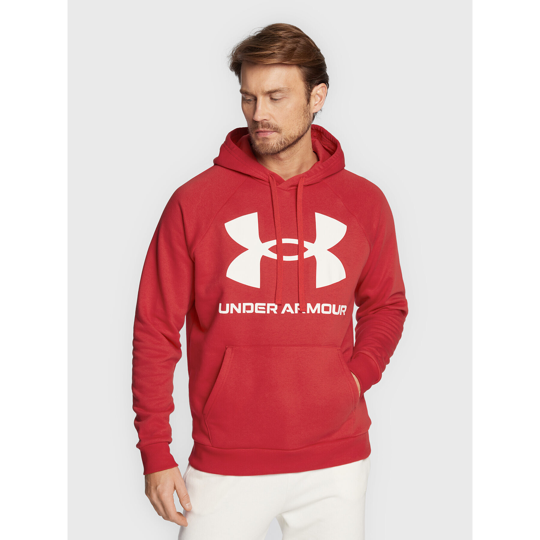 Under Armour Pulóver Ua Rival Fleece Big Logo 1357093 Piros Loose Fit - Pepit.hu