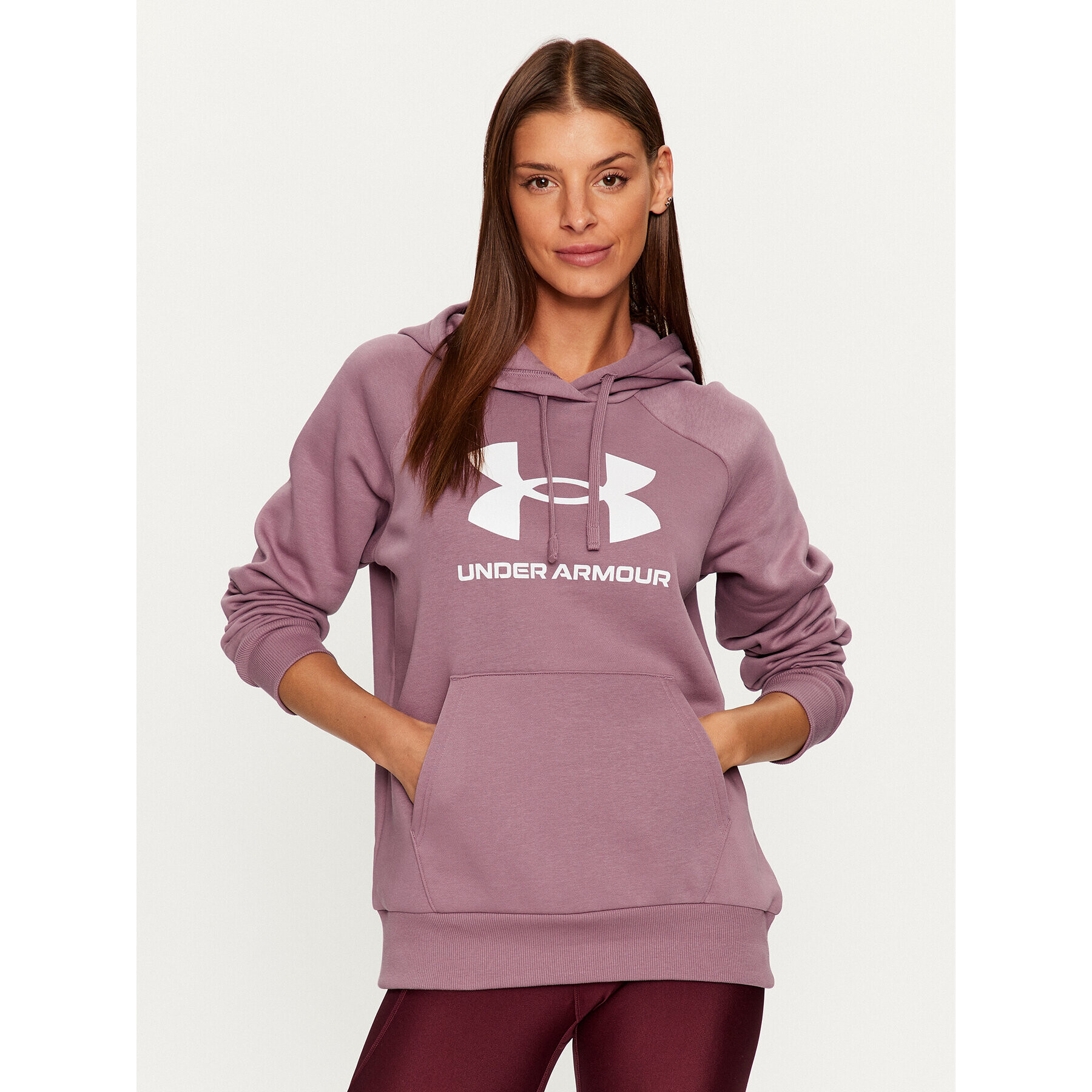 Under Armour Pulóver Ua Rival Fleece Big Logo Hdy 1379501 Lila Loose Fit - Pepit.hu