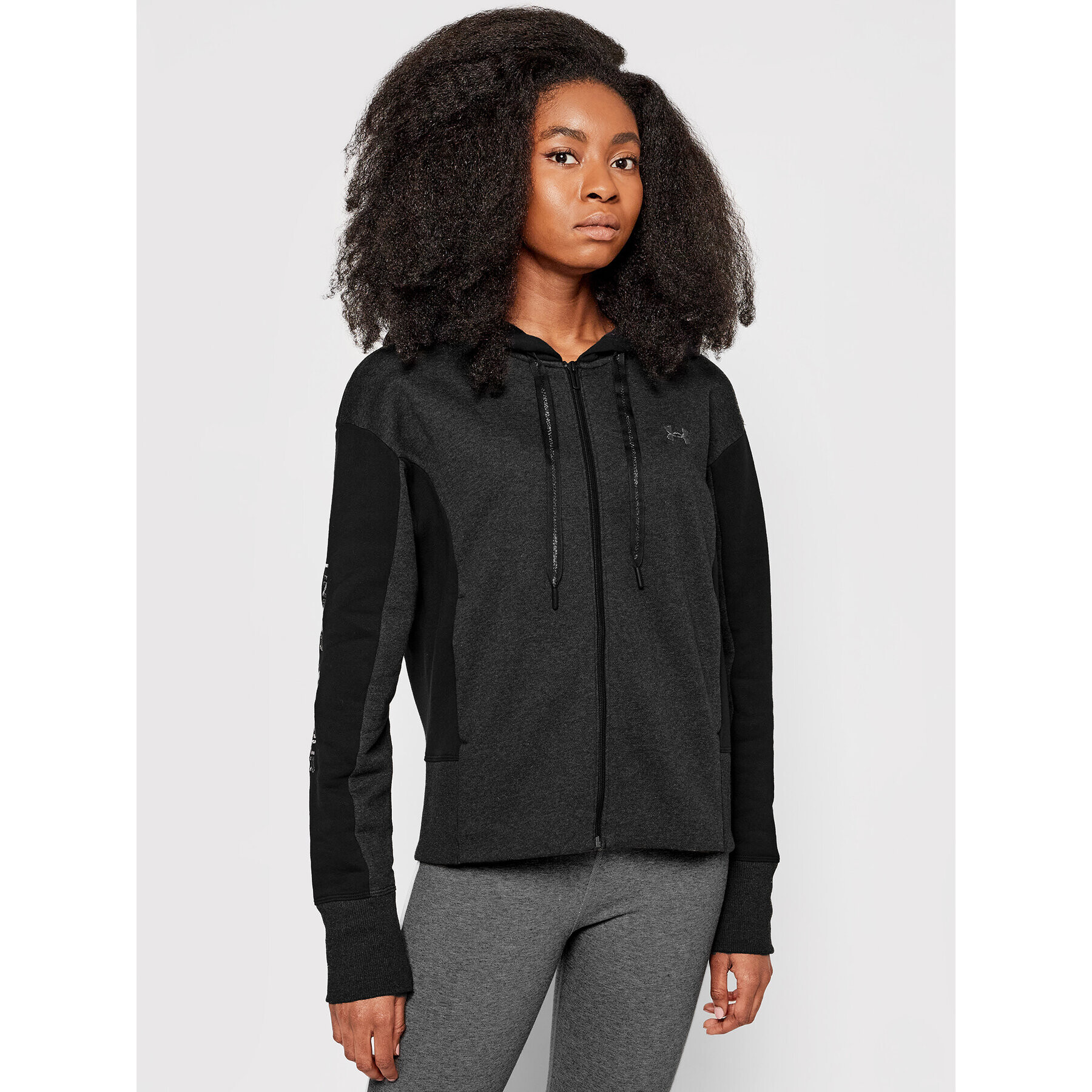 Under Armour Pulóver Ua Rival Fleece Embroidered 1362419 Szürke Loose Fit - Pepit.hu