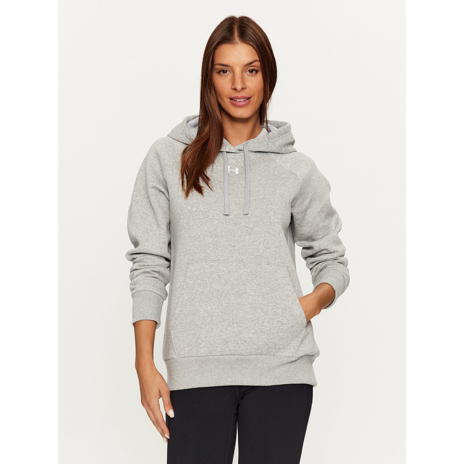 Under Armour Pulóver Ua Rival Fleece Hoodie 1379500 Szürke Loose Fit - Pepit.hu