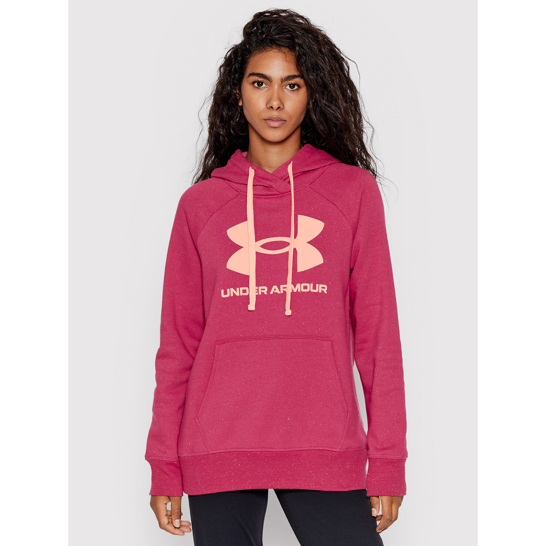 Under Armour Pulóver Ua Rival Fleece Logo 1356318 Bordó Loose Fit - Pepit.hu