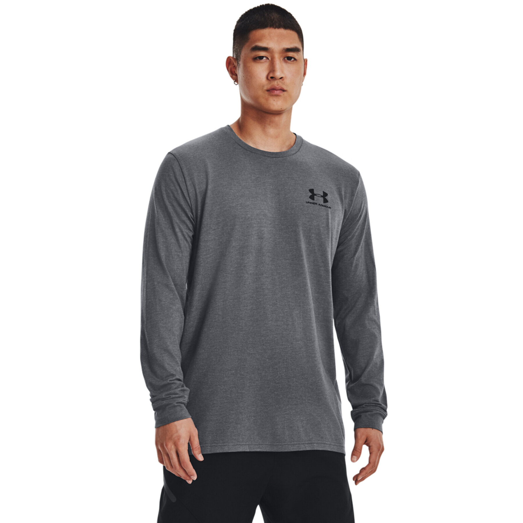 Under Armour Pulóver UA SPORTSTYLE LEFT CHEST LS 1329585 Szürke Regular Fit - Pepit.hu