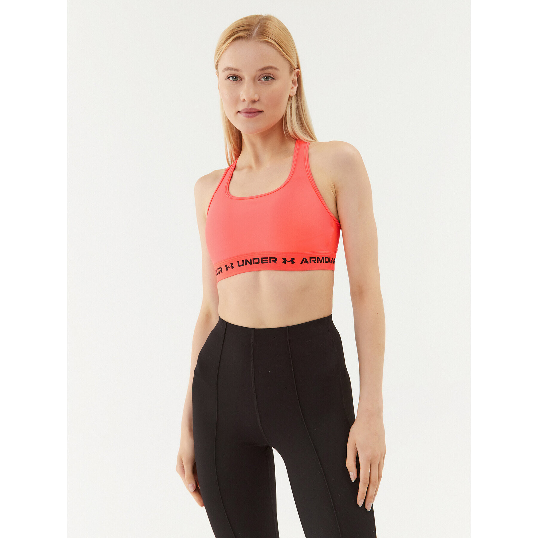 Under Armour Sport melltartó Ua Crossback Mid Bra 1361034 Piros Compression Fit - Pepit.hu