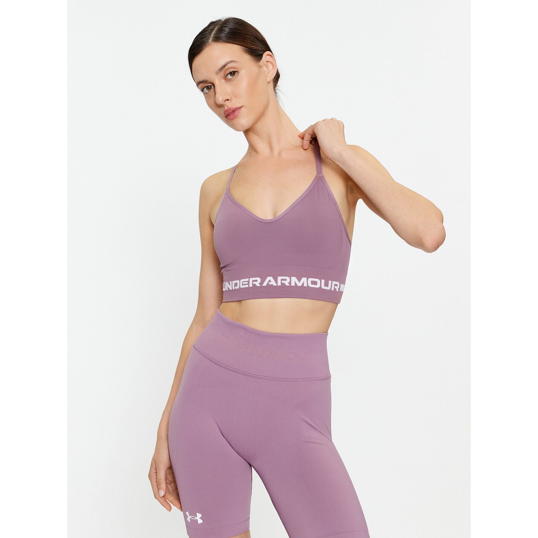 Under Armour Sport melltartó Ua Seamless Low Long Bra 1357719 Lila Compression Fit - Pepit.hu