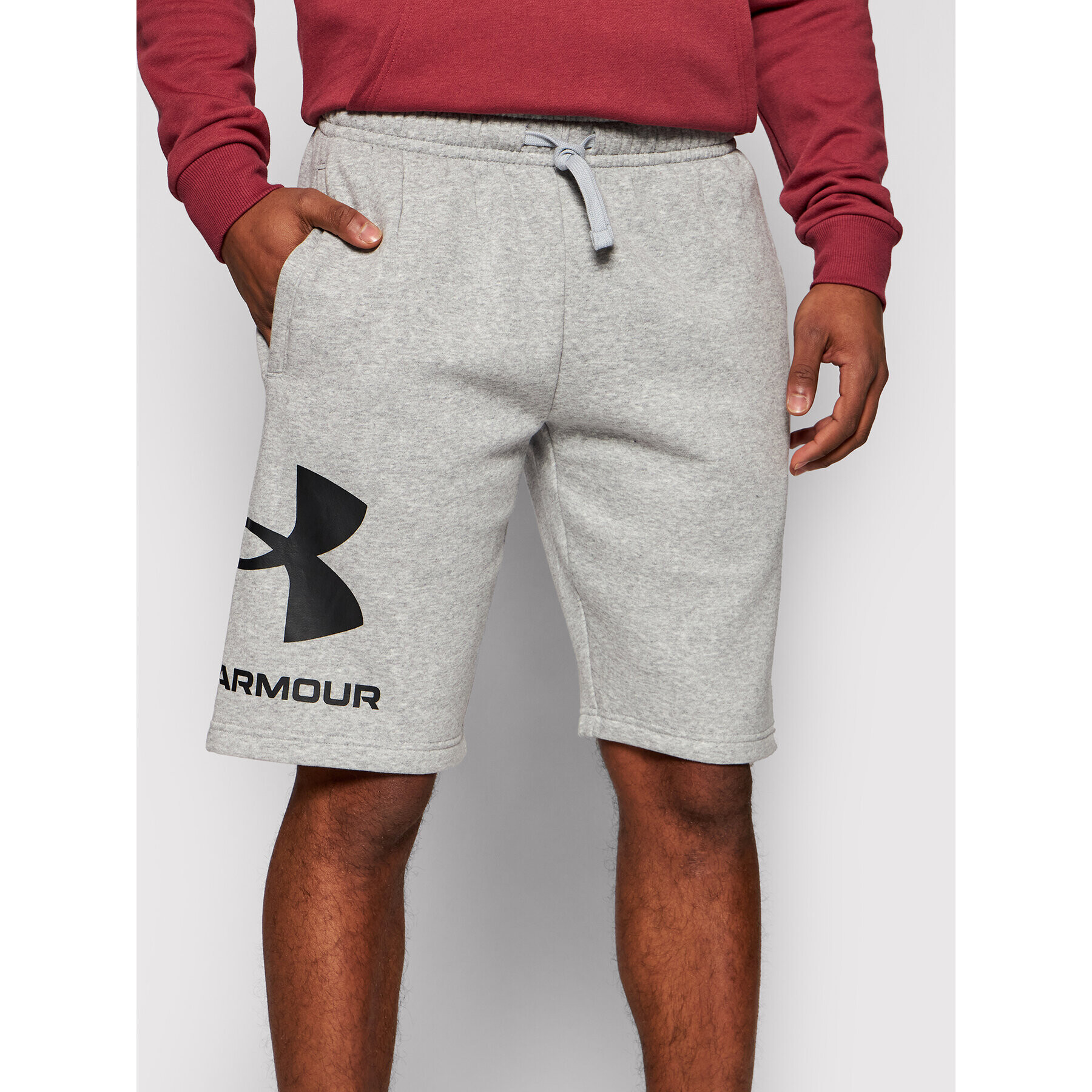 Under Armour Sport rövidnadrág Rival Fleece Big Logo 1357118 Szürke Loose Fit - Pepit.hu