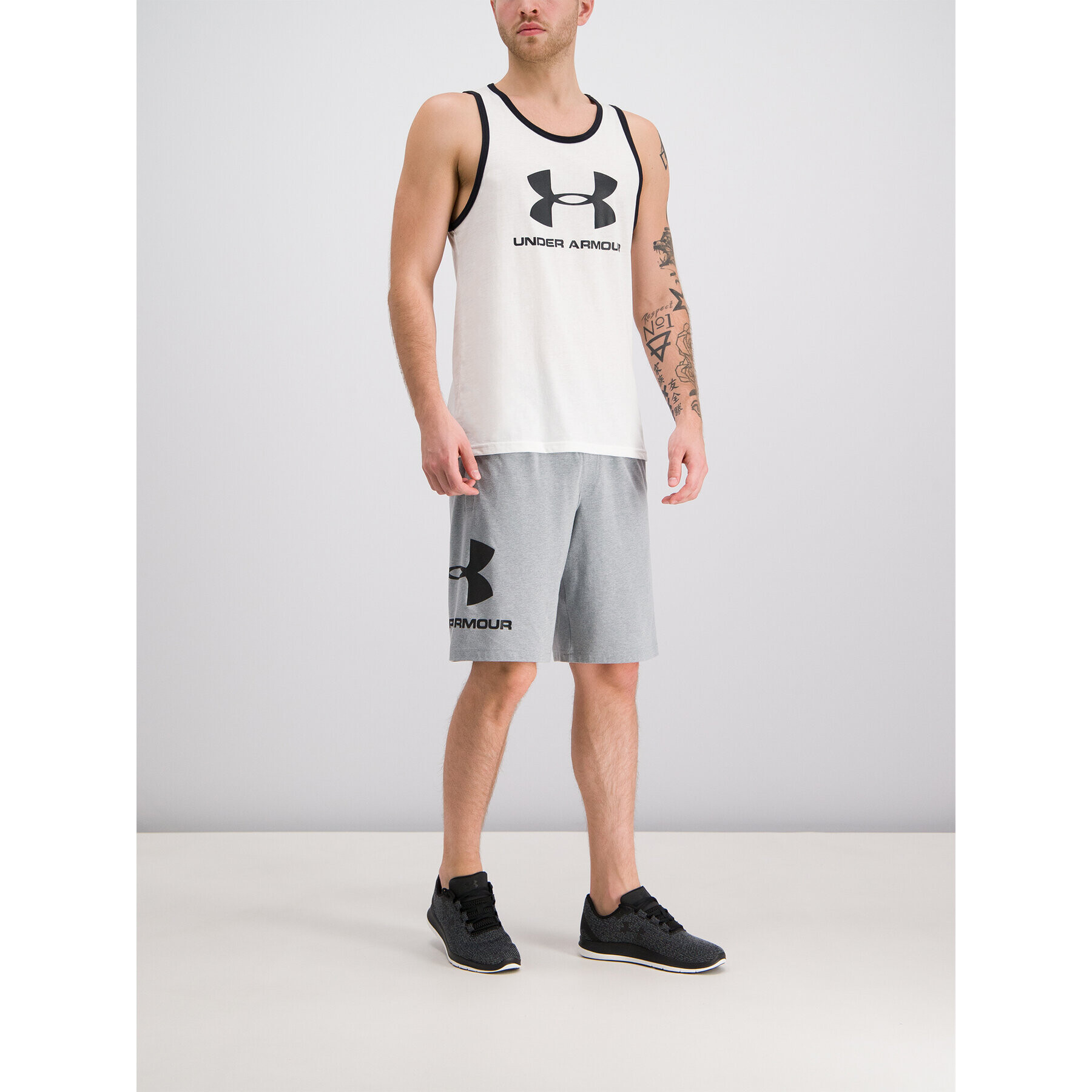 Under Armour Sport rövidnadrág UA Sportstyle Cotton Graphic 1329300 Szürke Regular Fit - Pepit.hu