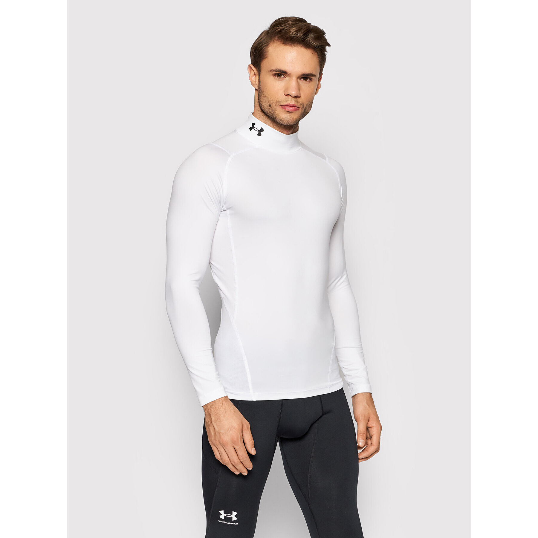 Under Armour Technikai póló HeatGear® Mock 1369606 Fehér Skinny Fit - Pepit.hu