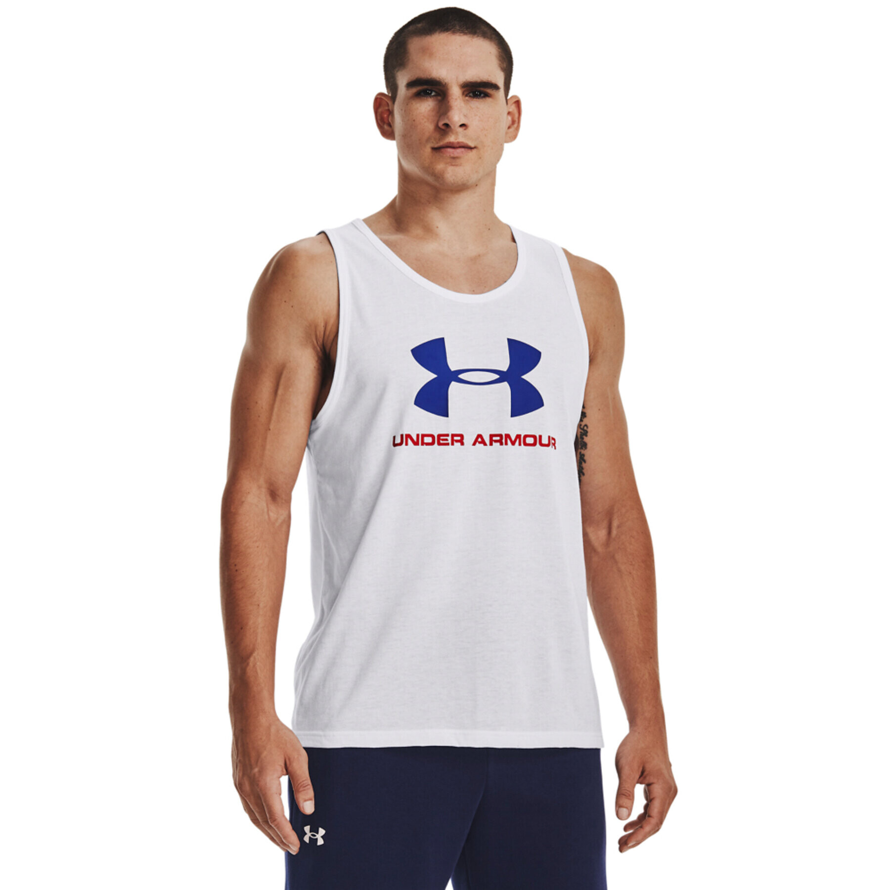 Under Armour Technikai póló UA SPORTSTYLE LOGO TANK 1329589 Fehér Regular Fit - Pepit.hu