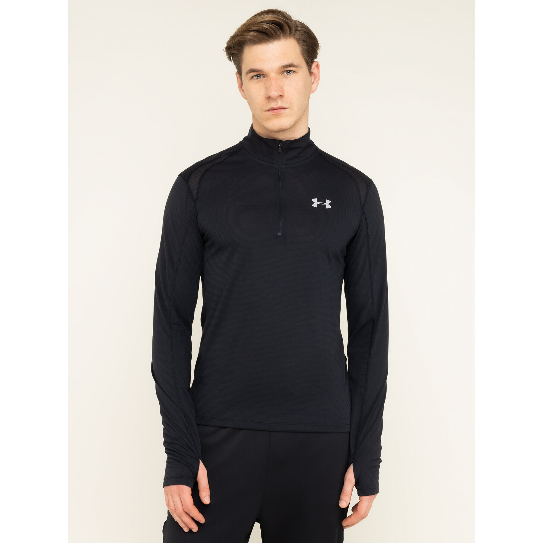 Under Armour Technikai pulóver Ua Streaker ½ Zip 1326585 Fekete Fitted Fit - Pepit.hu