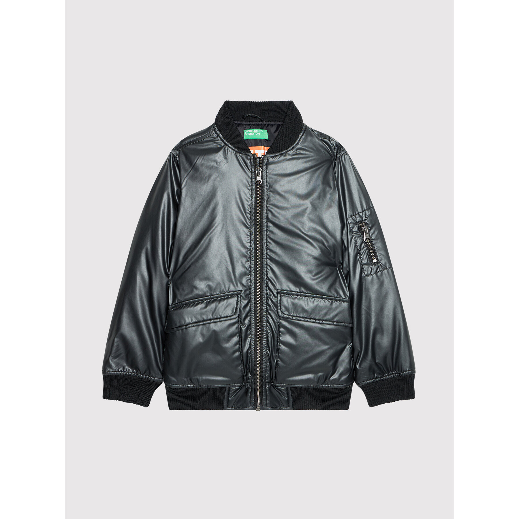 United Colors Of Benetton Bomber dzseki 2LZ753LV0 Fekete Regular Fit - Pepit.hu