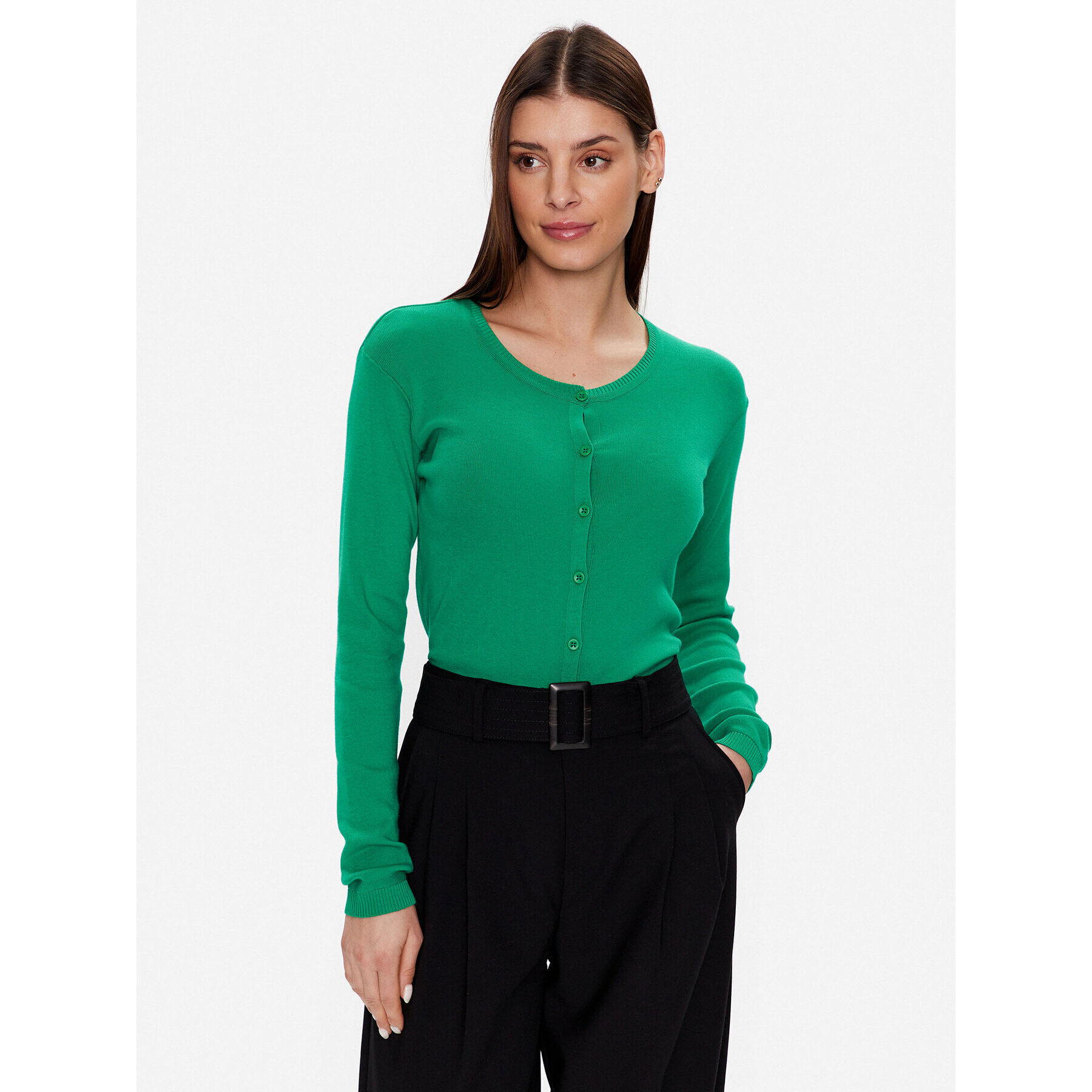 United Colors Of Benetton Kardigán 1091D5558 Zöld Regular Fit - Pepit.hu