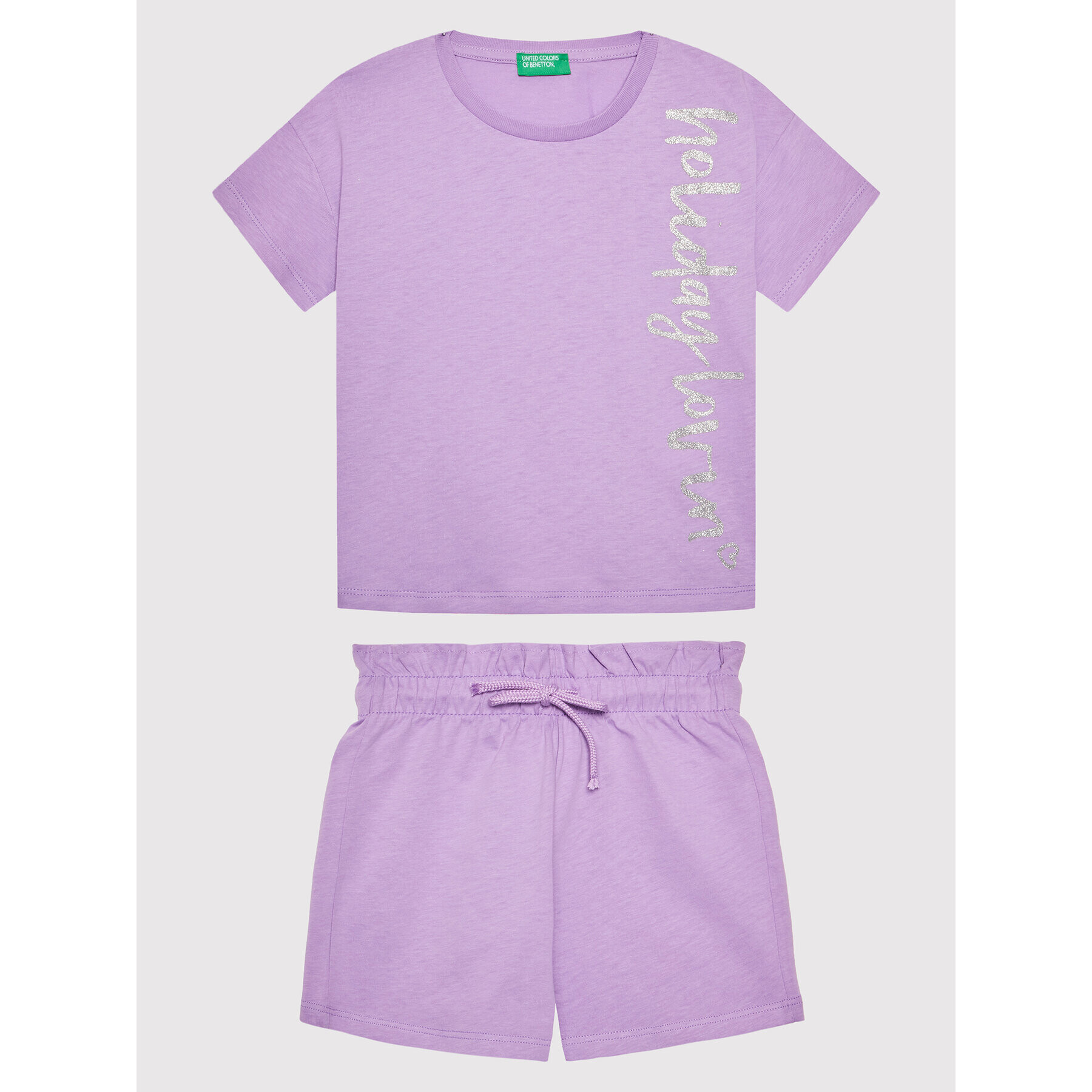 United Colors Of Benetton Póló és rövidnadrág 3096CK004 Lila Regular Fit - Pepit.hu